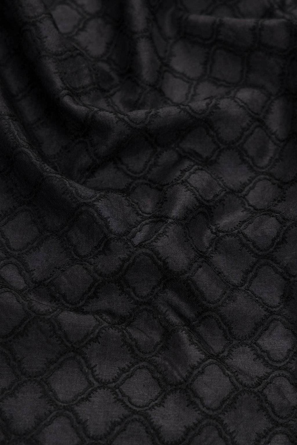 Black Tussar Silk Dress Material