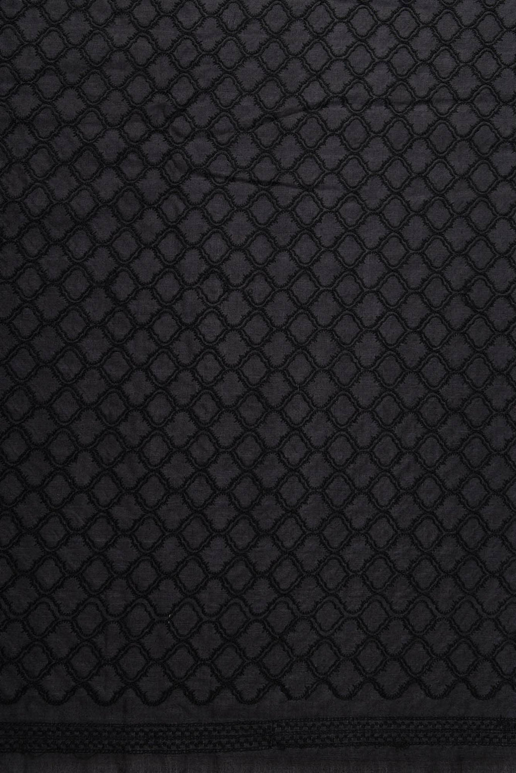 Black Tussar Silk Dress Material