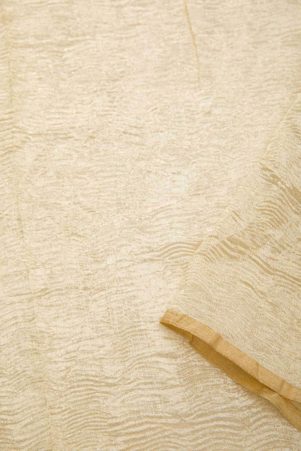 Gold Tissue Silk Dress Material