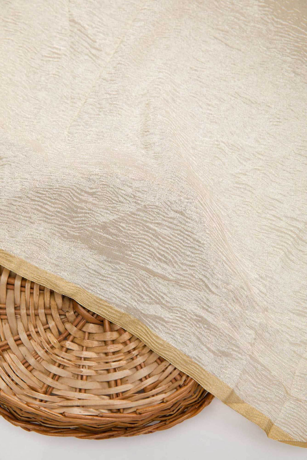 Gold Tissue Silk Dress Material