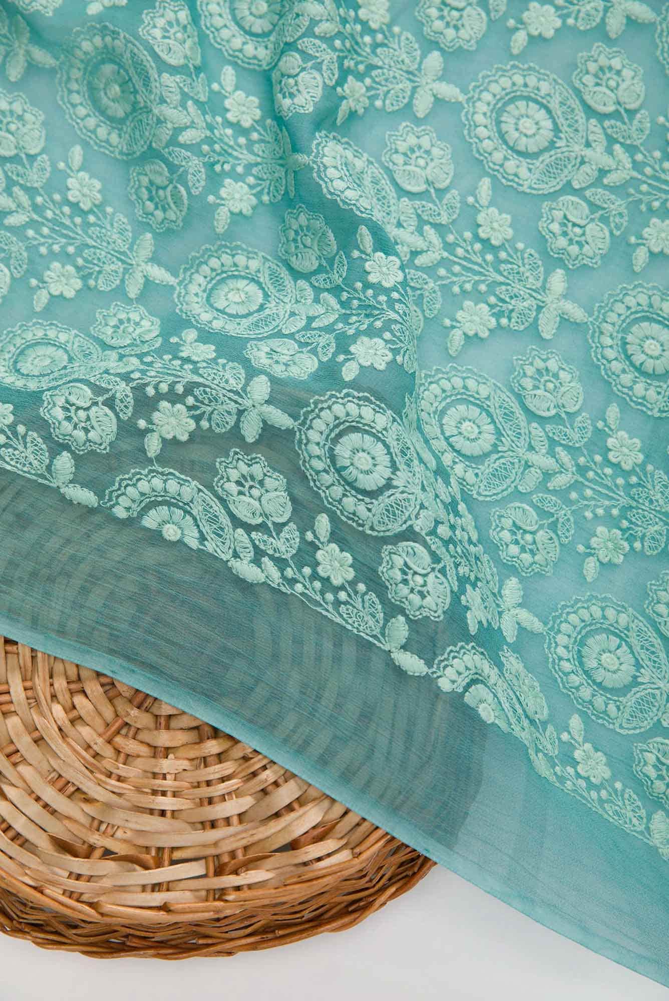 Blue Georgette Dress Material