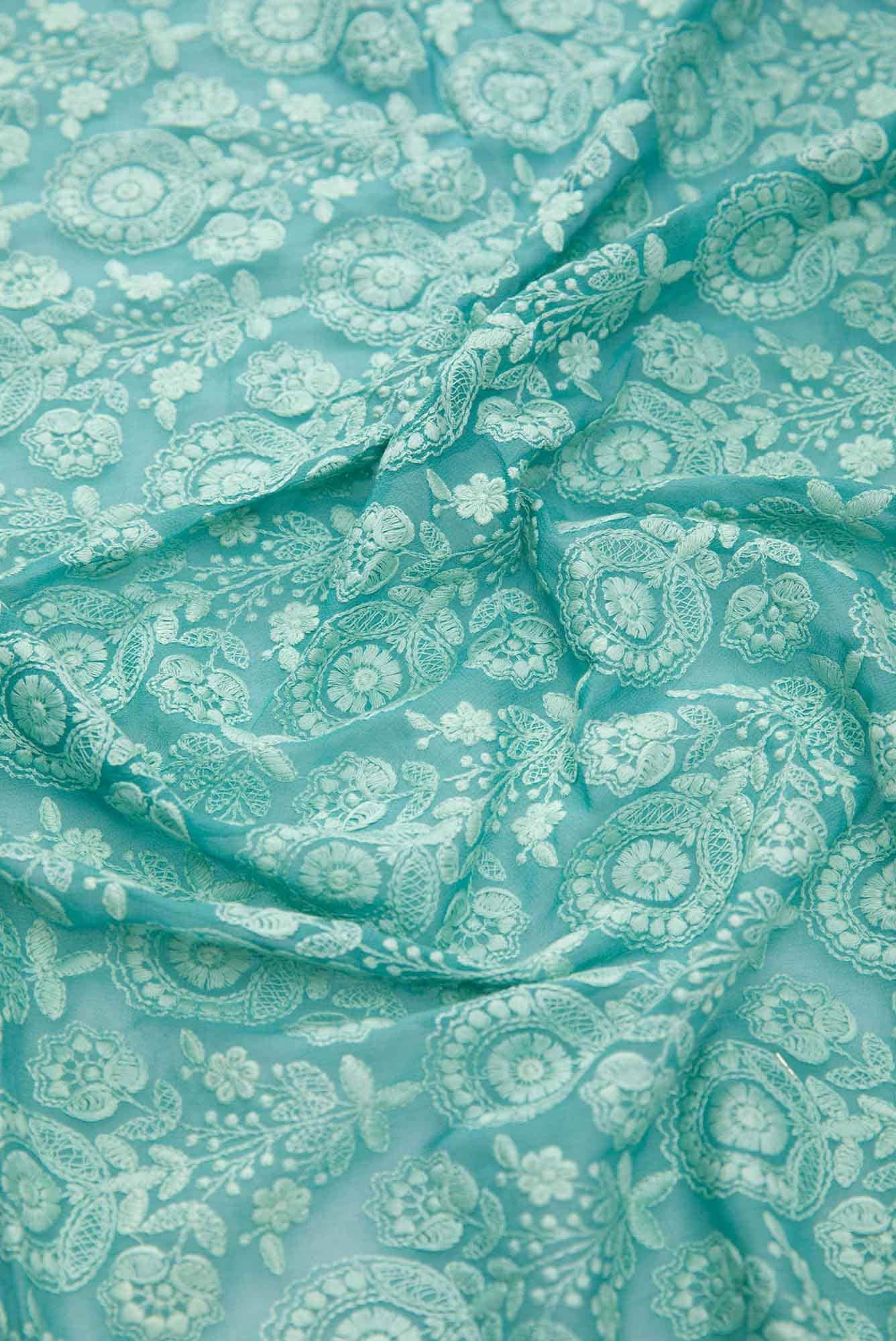 Blue Georgette Dress Material