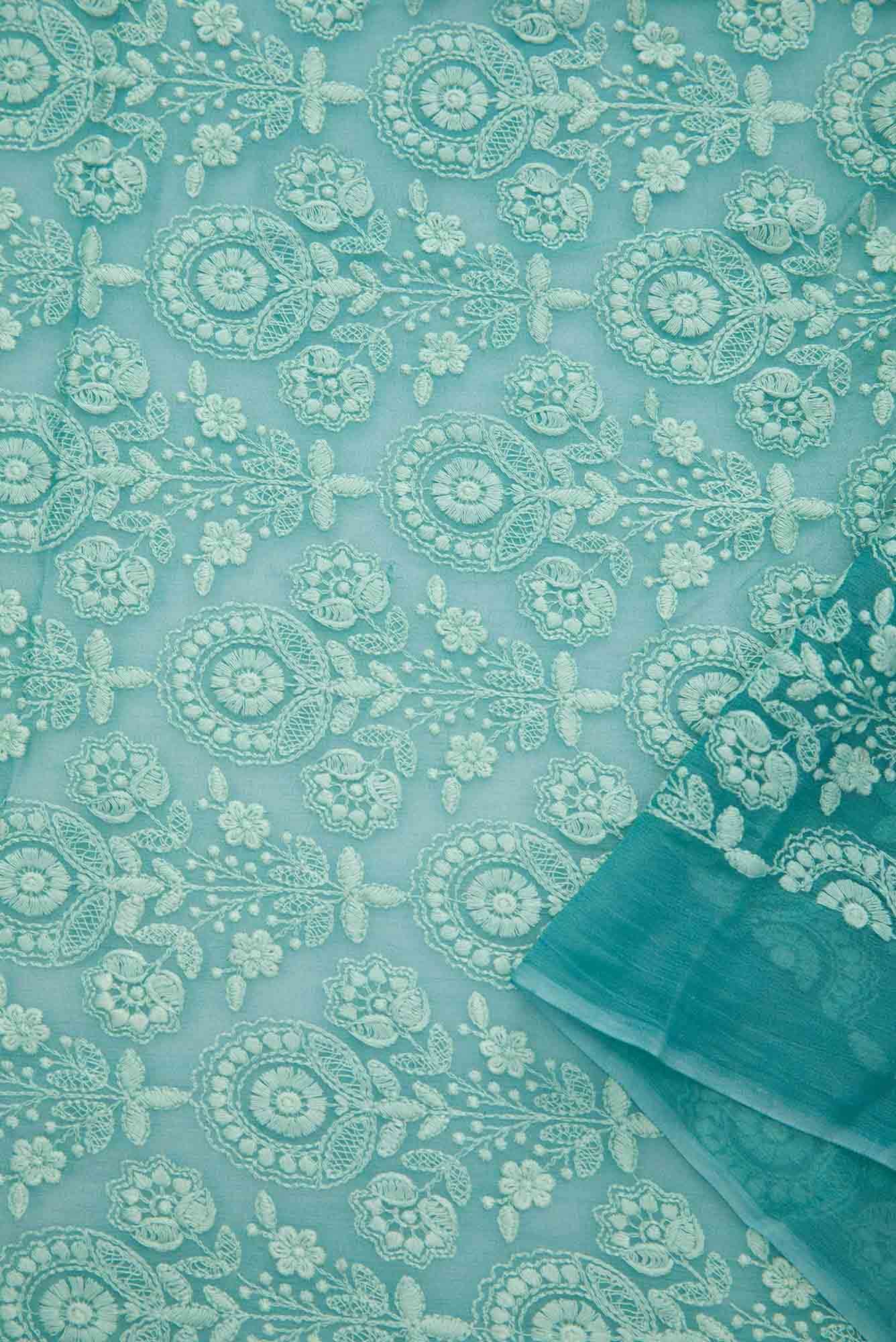 Blue Georgette Dress Material