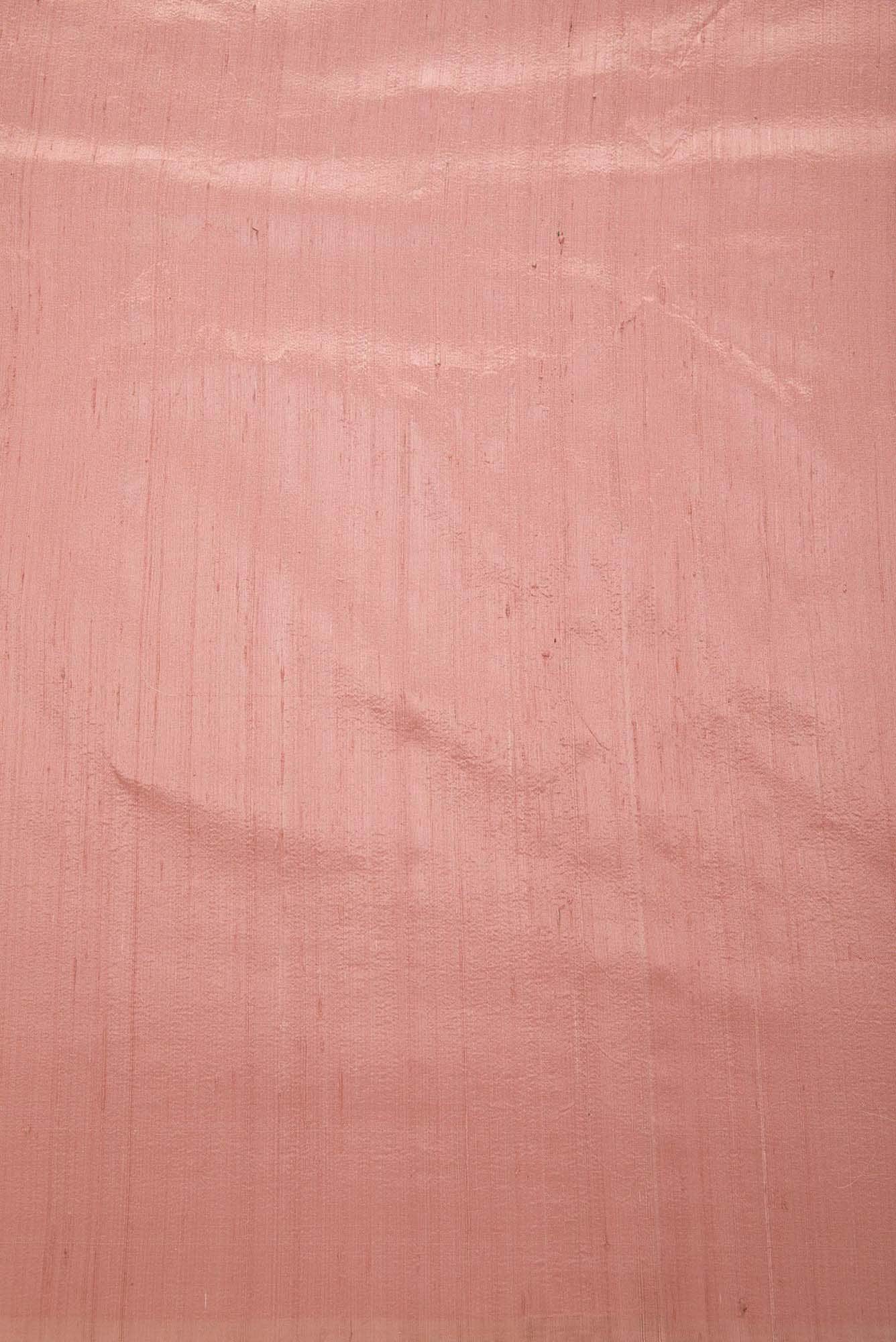 Golden Peach Raw Silk Dress Material