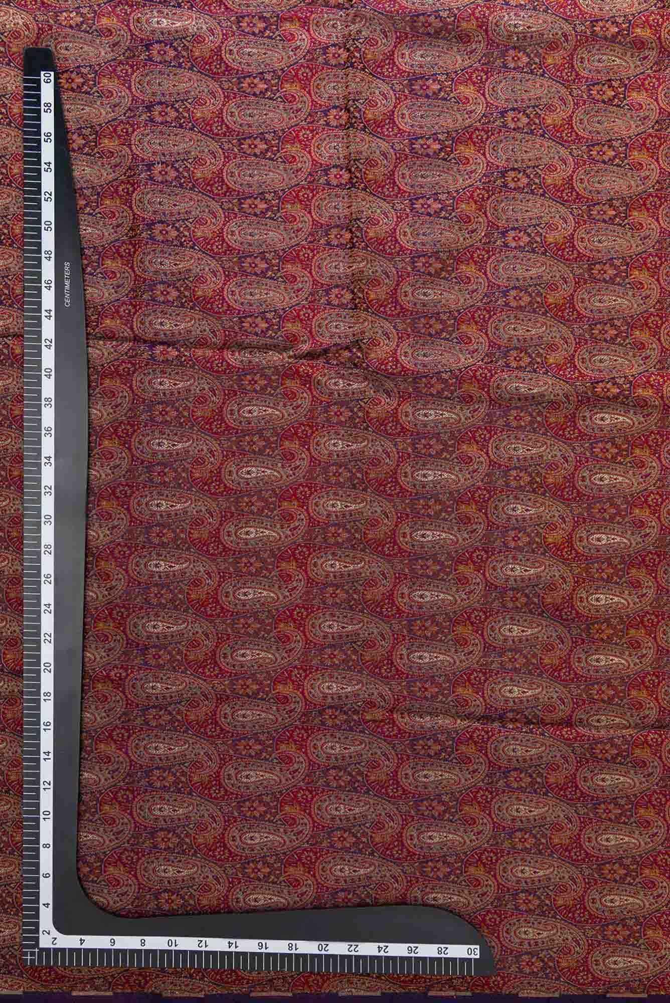 Navy Blue Banarasi Silk Dress Material