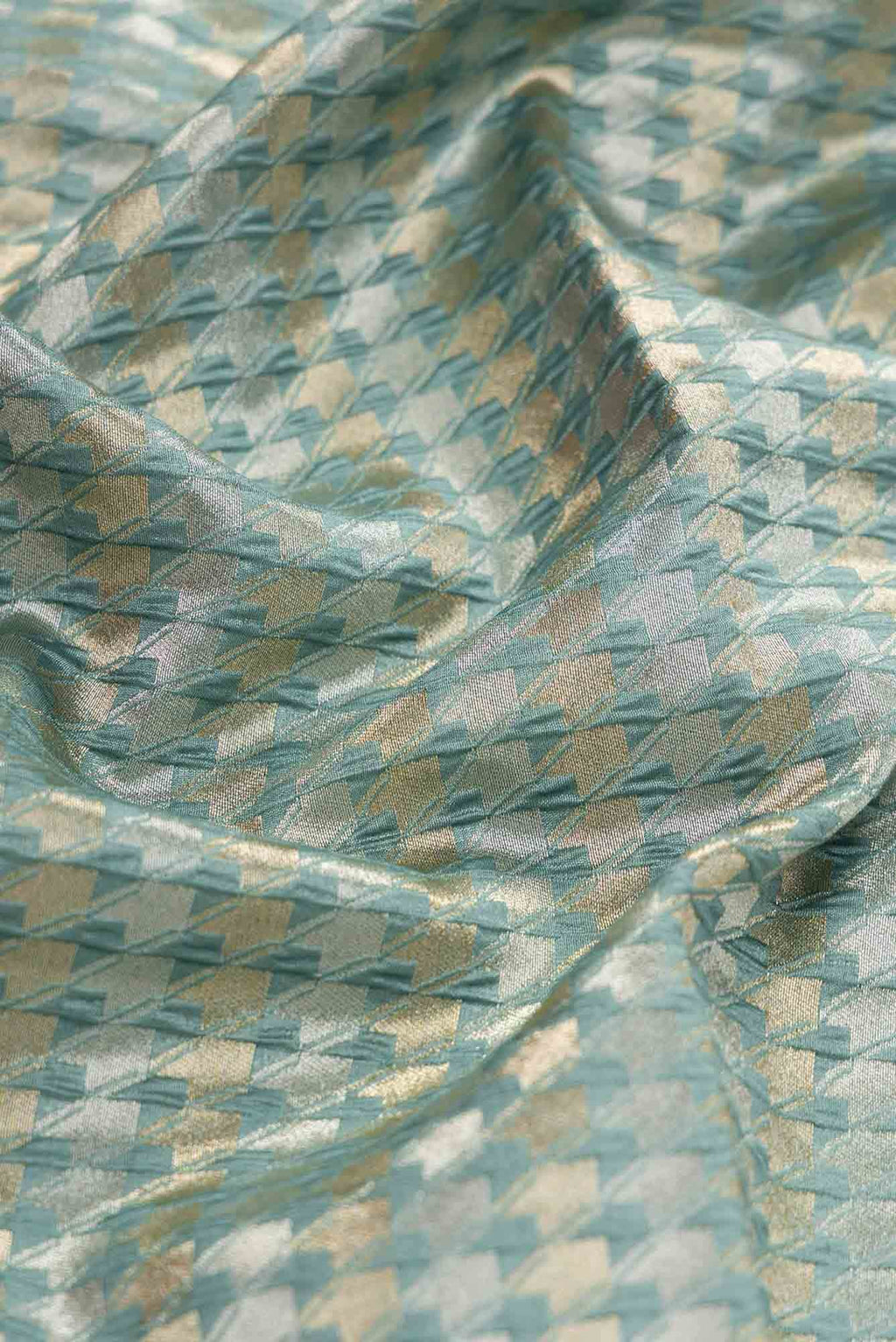 Blue Banarasi Silk Dress Material