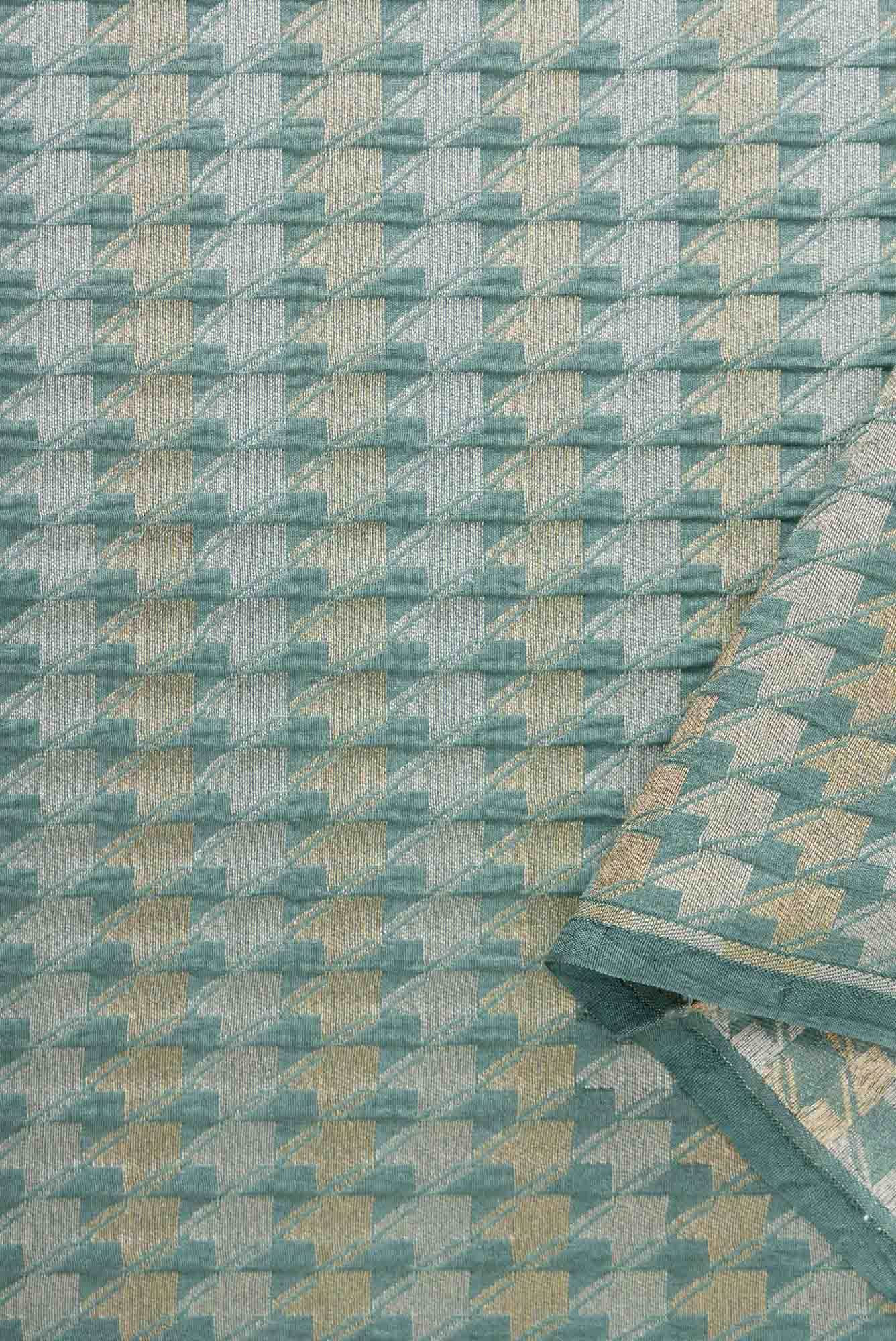 Blue Banarasi Silk Dress Material