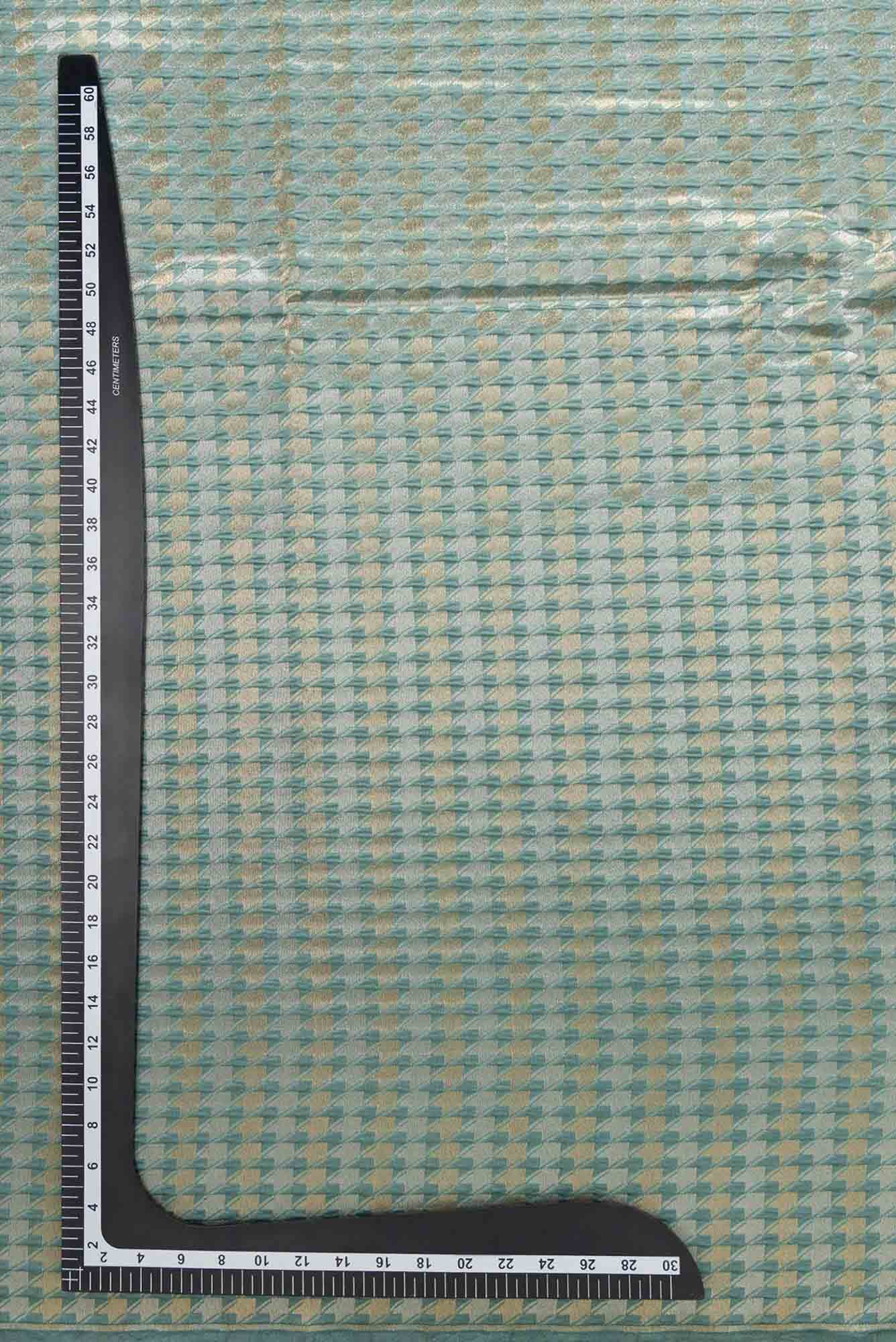 Blue Banarasi Silk Dress Material