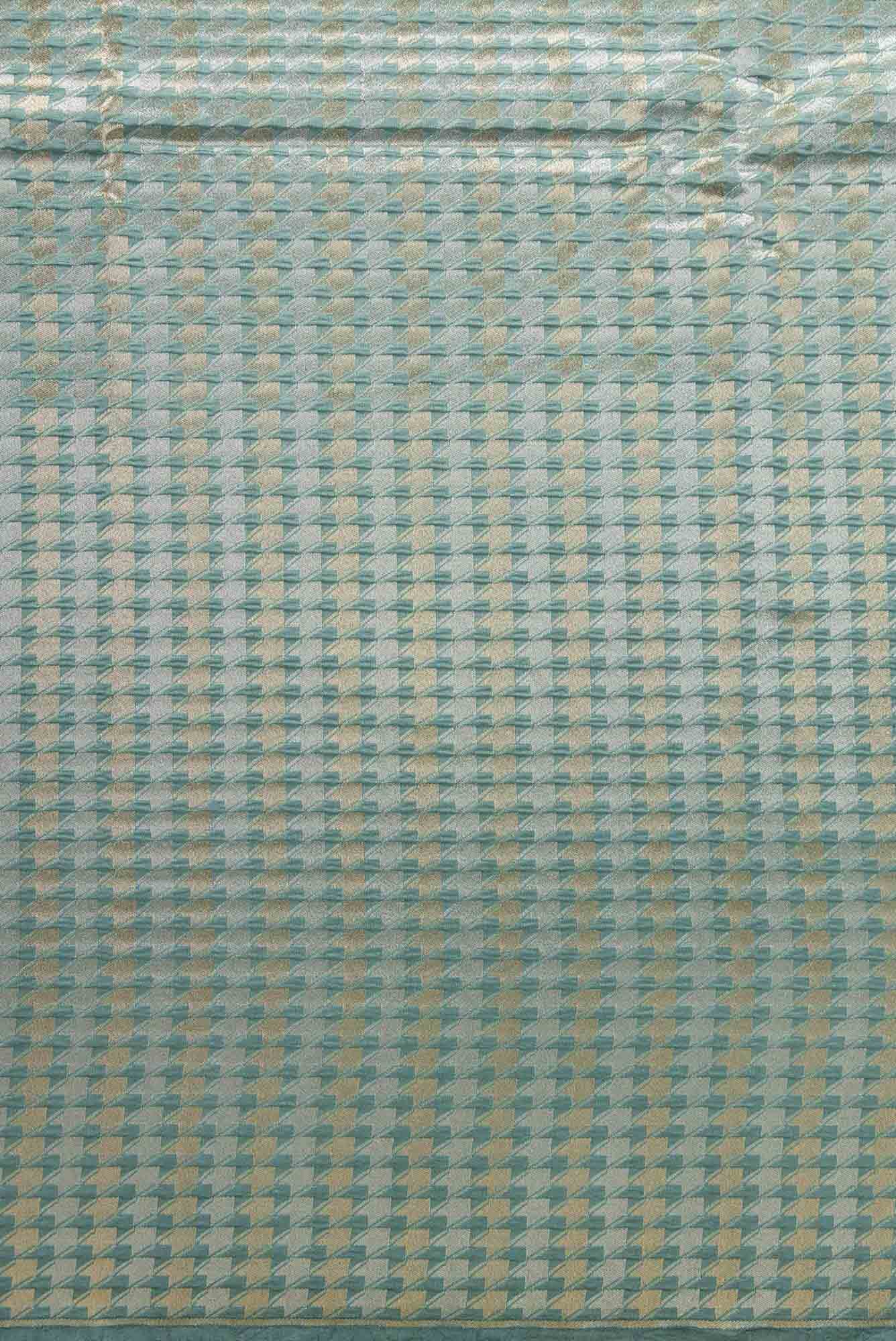 Blue Banarasi Silk Dress Material