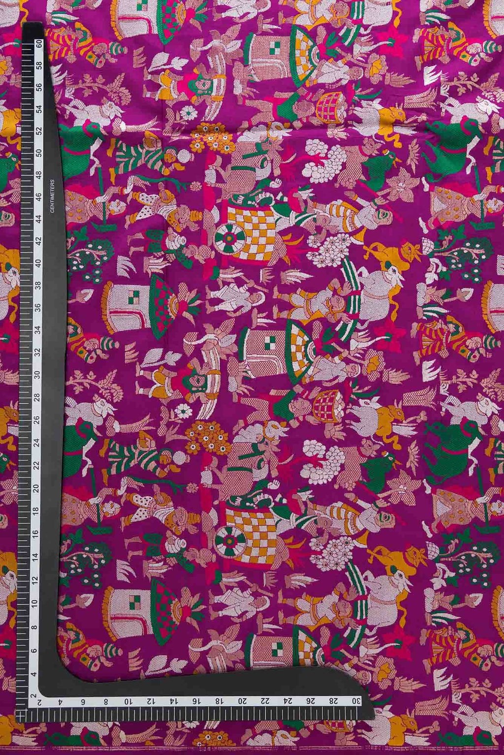 Purple Banarasi Silk Dress Material