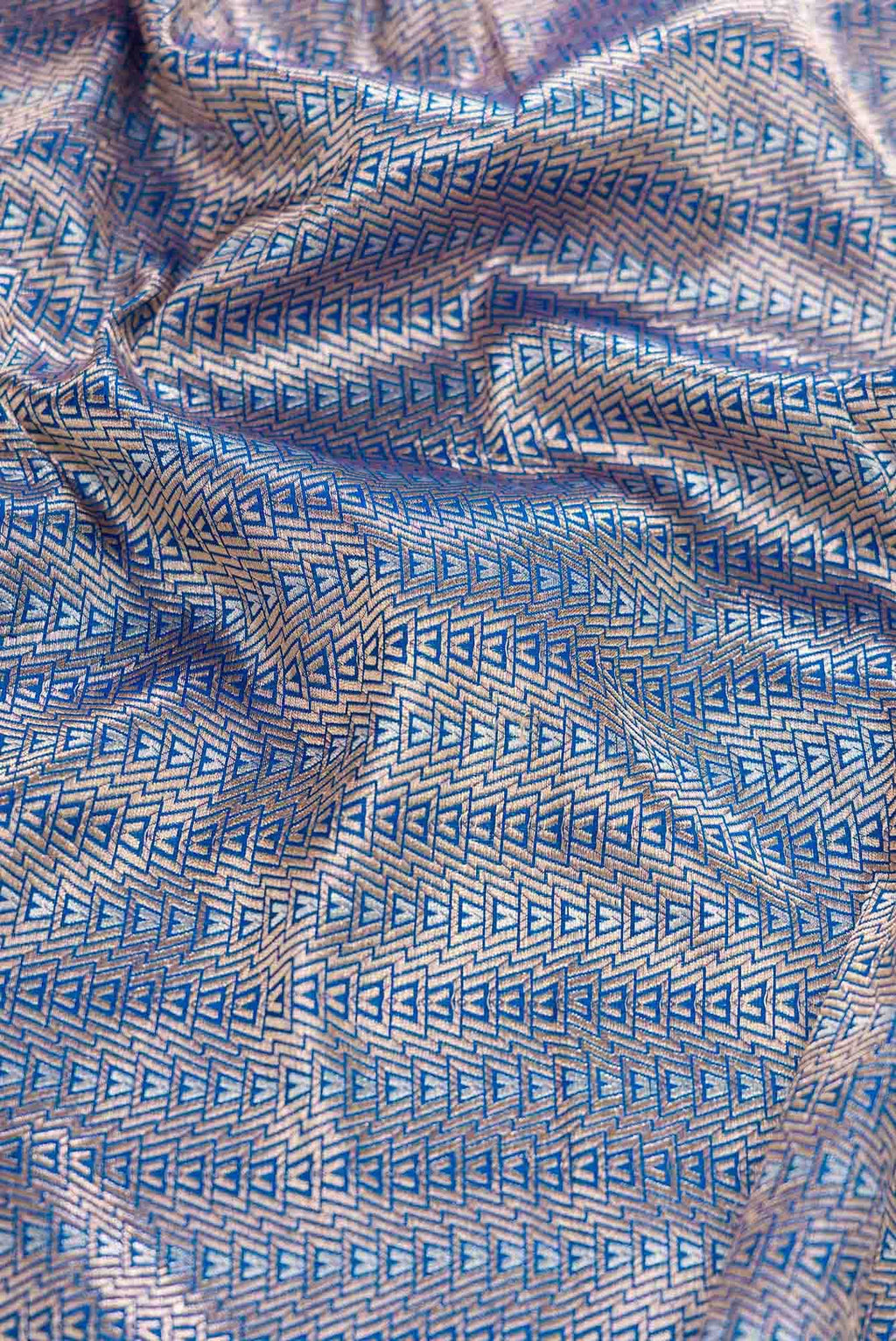 Royal Blue Banarasi Silk Dress Material