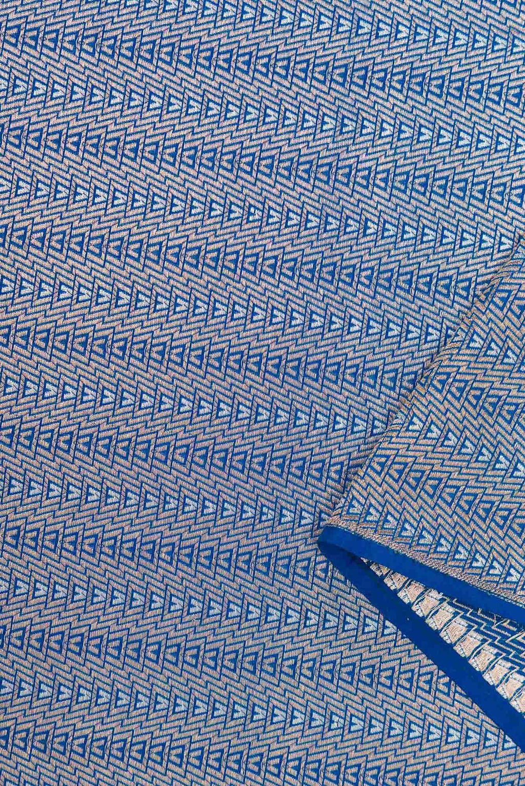 Royal Blue Banarasi Silk Dress Material