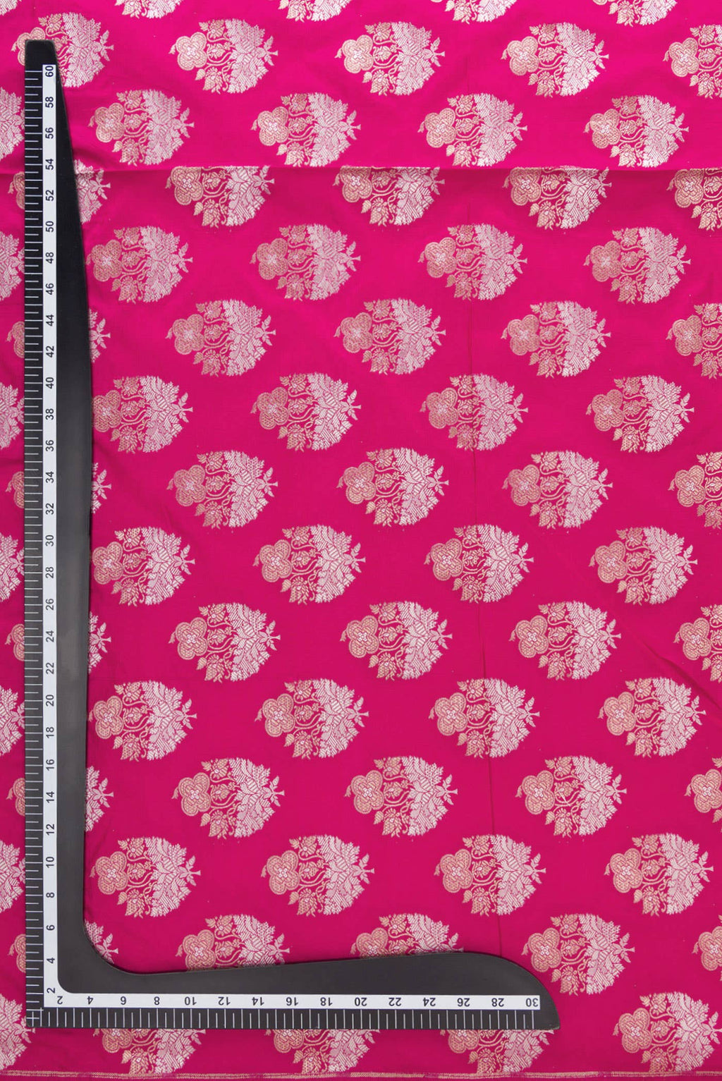 Rani Pink Banarasi Silk Dress Material