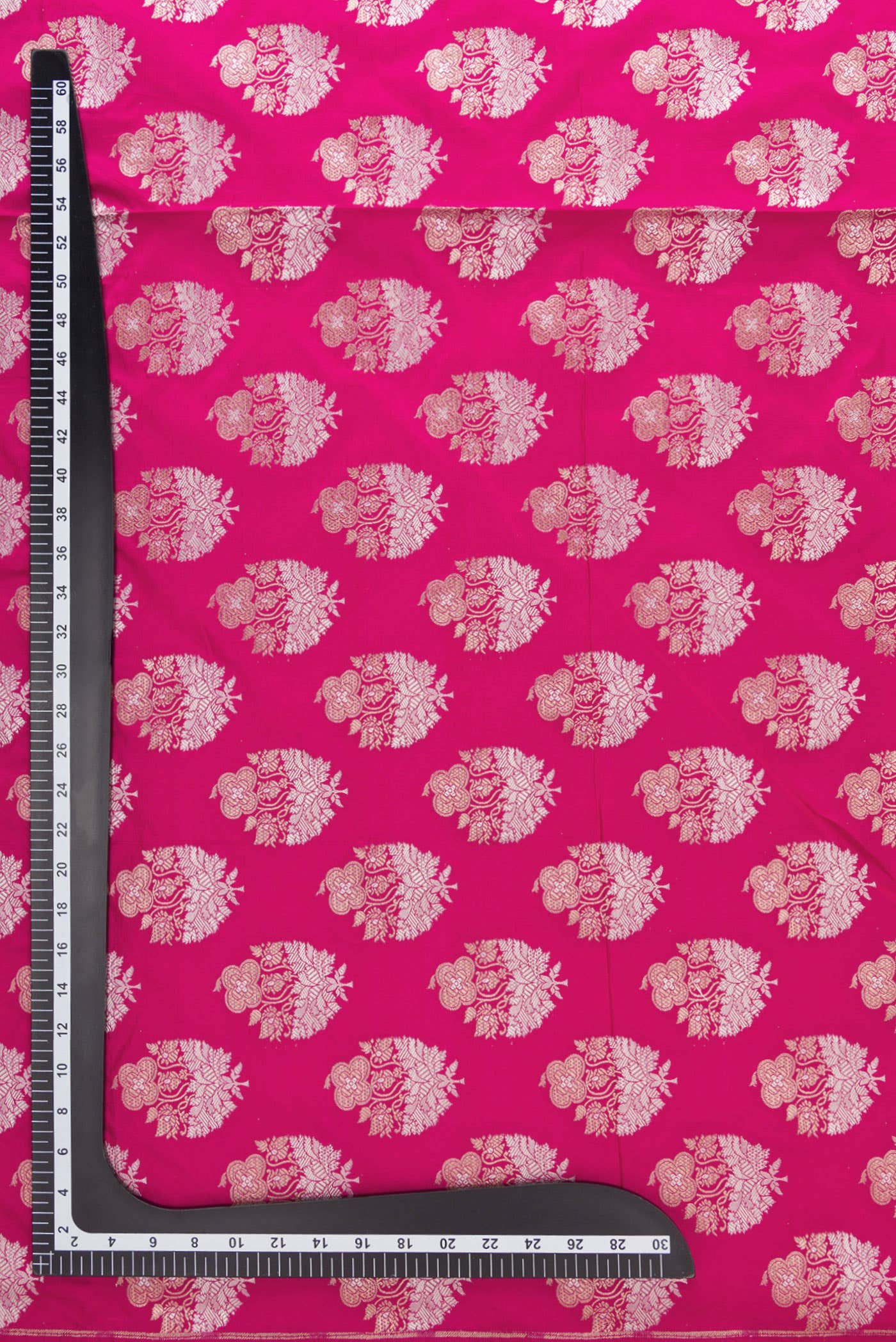 Rani Pink Banarasi Silk Dress Material