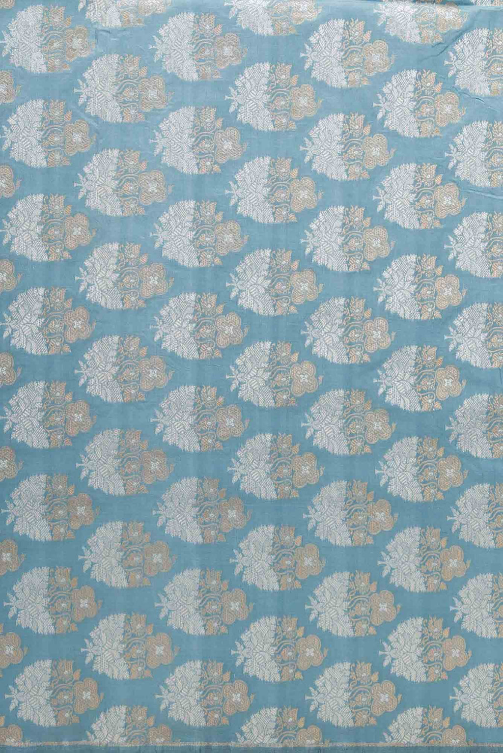 Maya Blue Banarasi Silk Dress Material