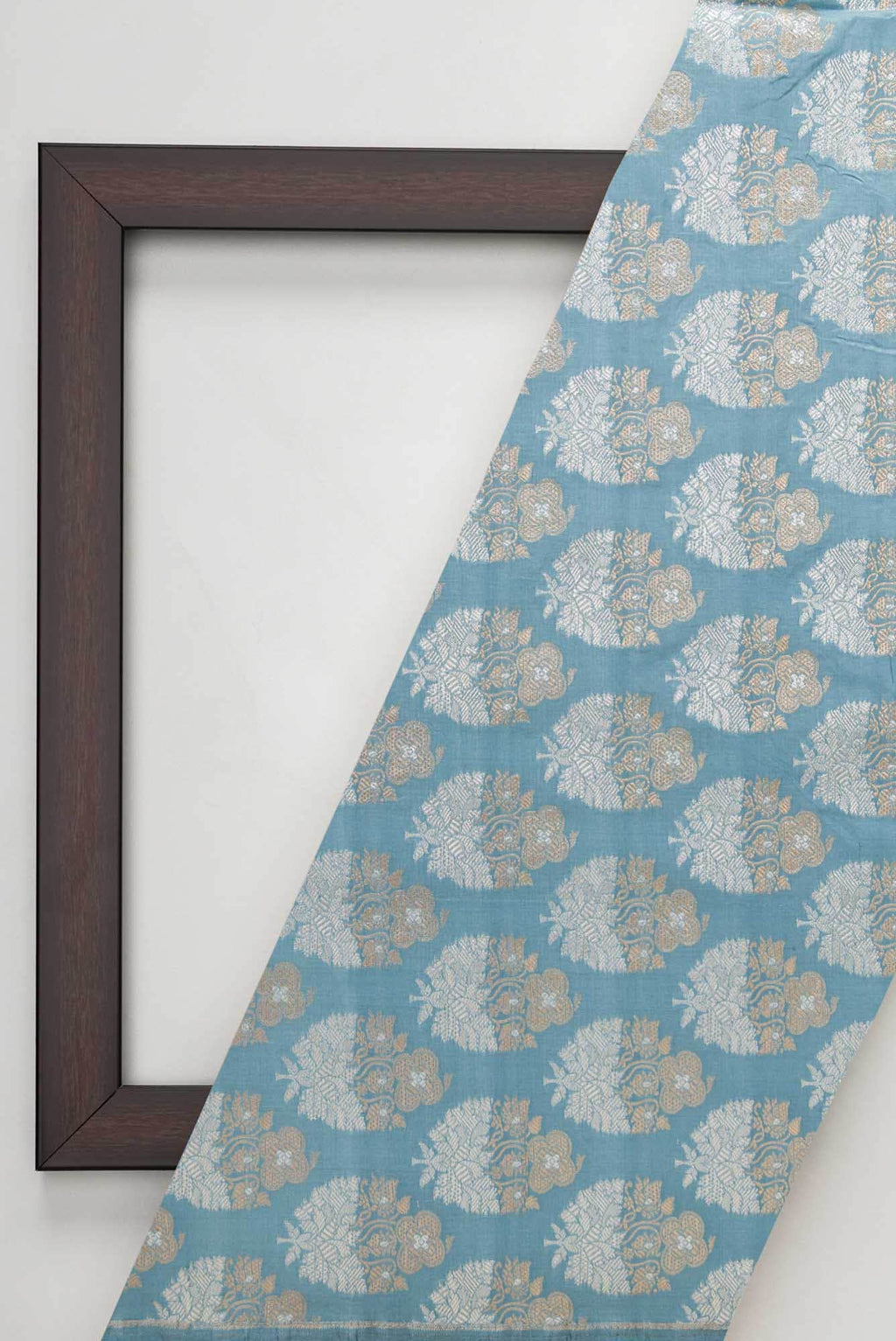 Maya Blue Banarasi Silk Dress Material