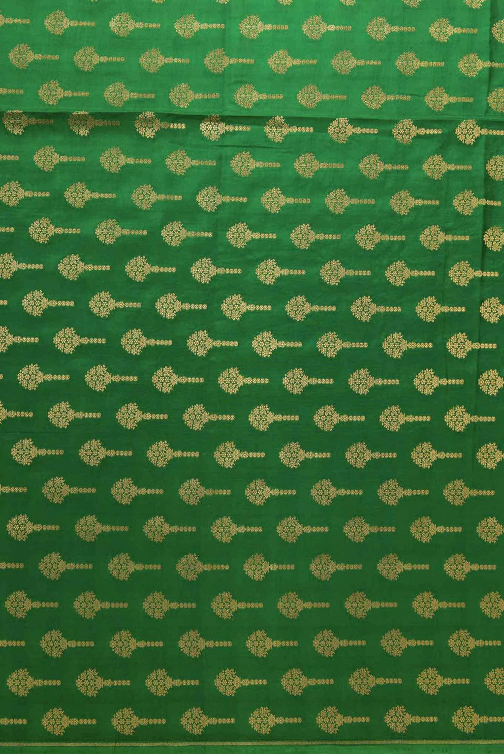 Green Banarasi Silk Dress Material