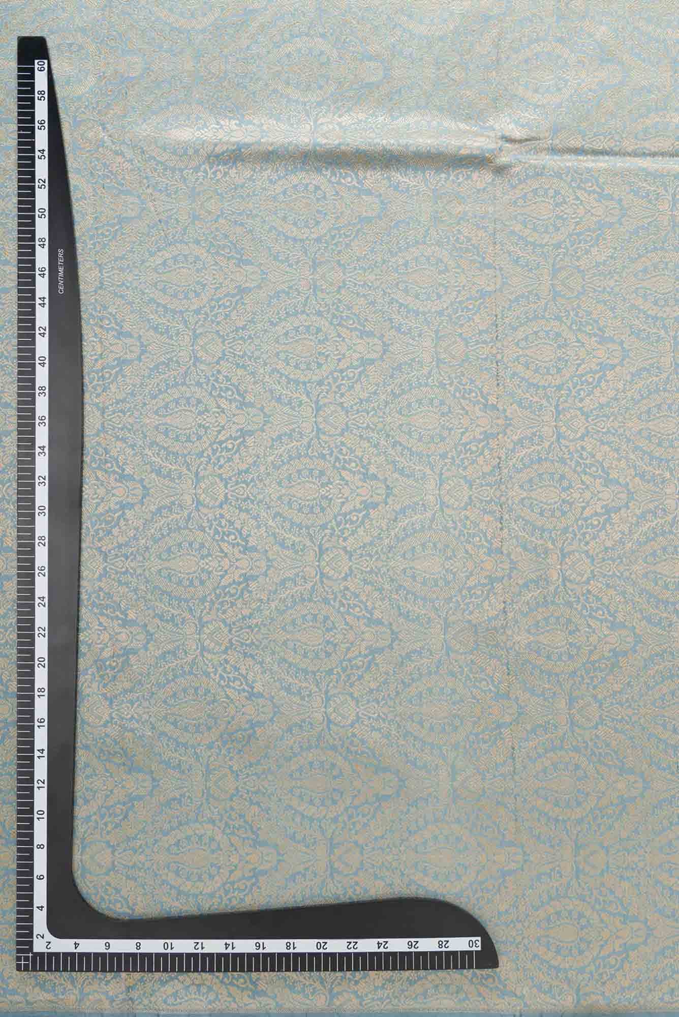 Maya Blue Banarasi Silk Dress Material