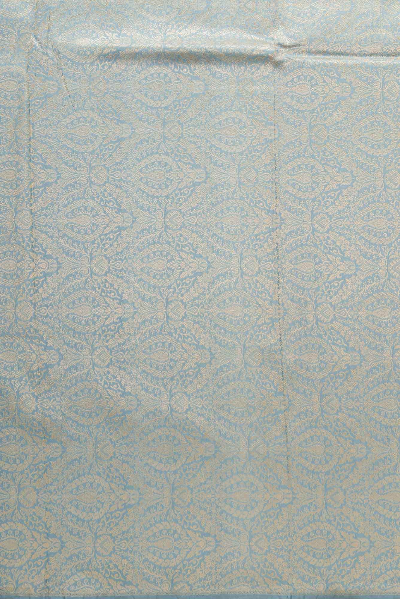 Maya Blue Banarasi Silk Dress Material