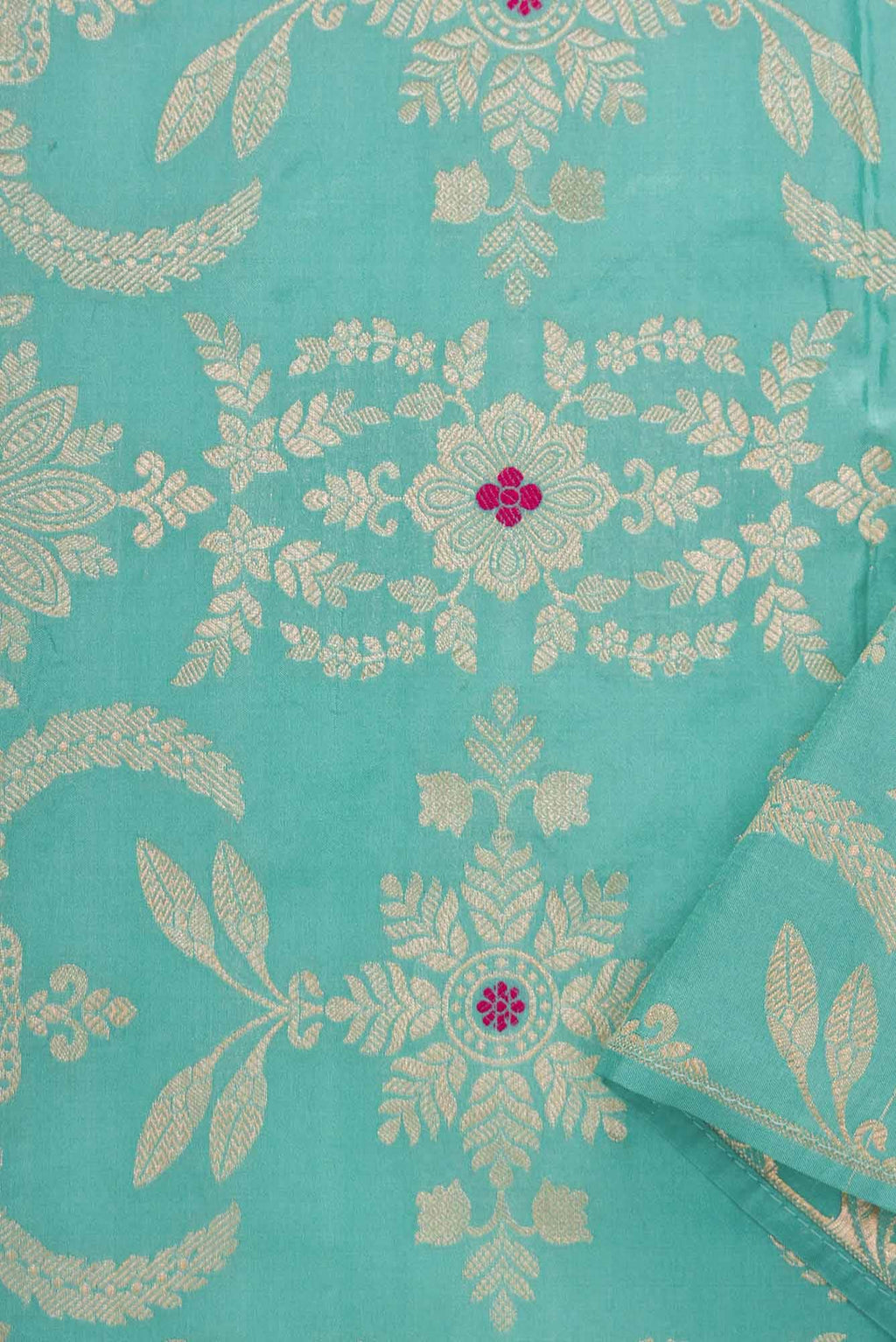 Blue Banarasi Silk Dress Material