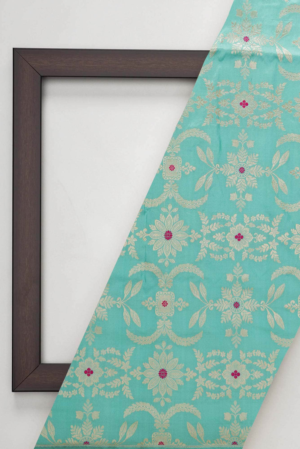 Blue Banarasi Silk Dress Material