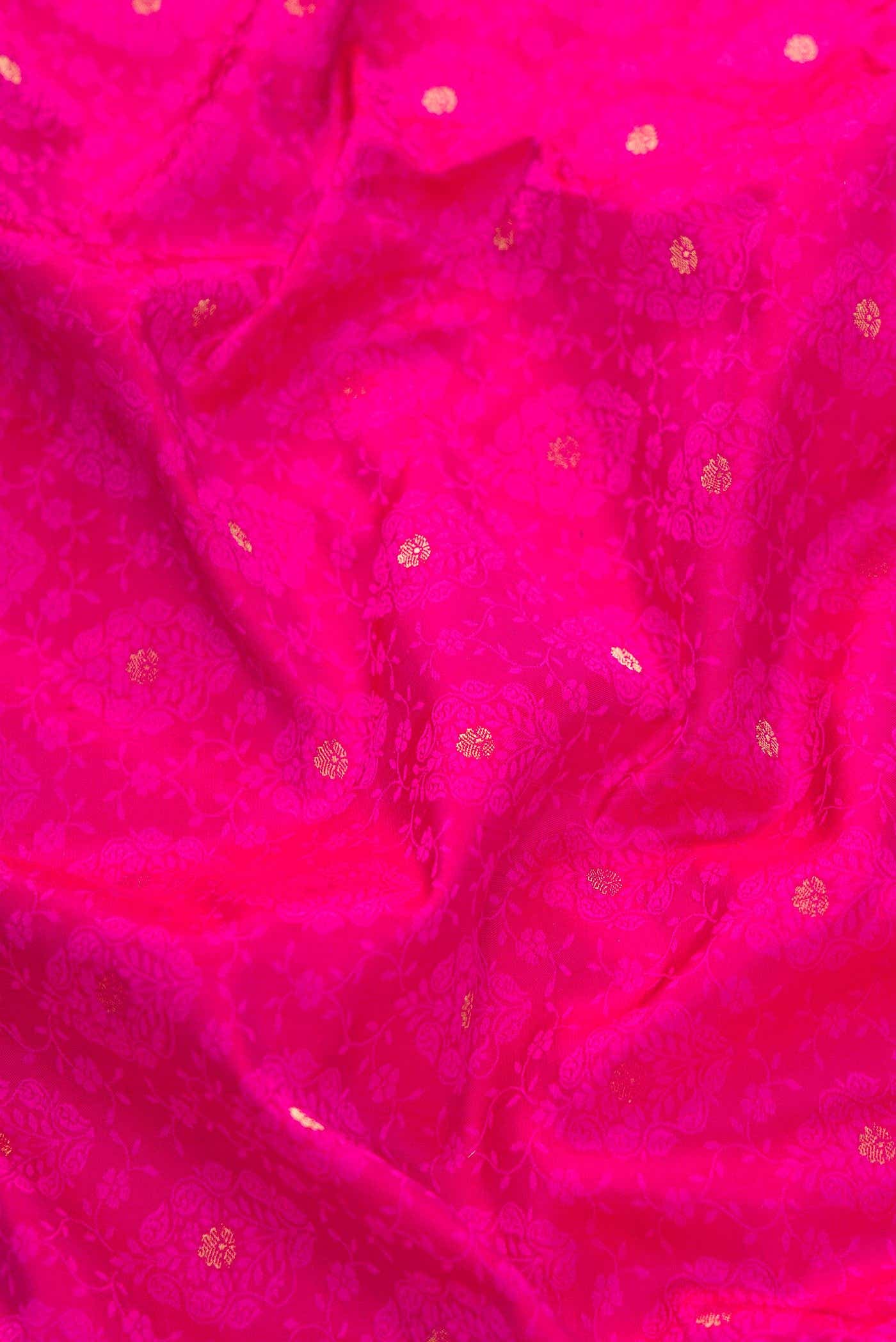 Pink Banarasi Silk Dress Material