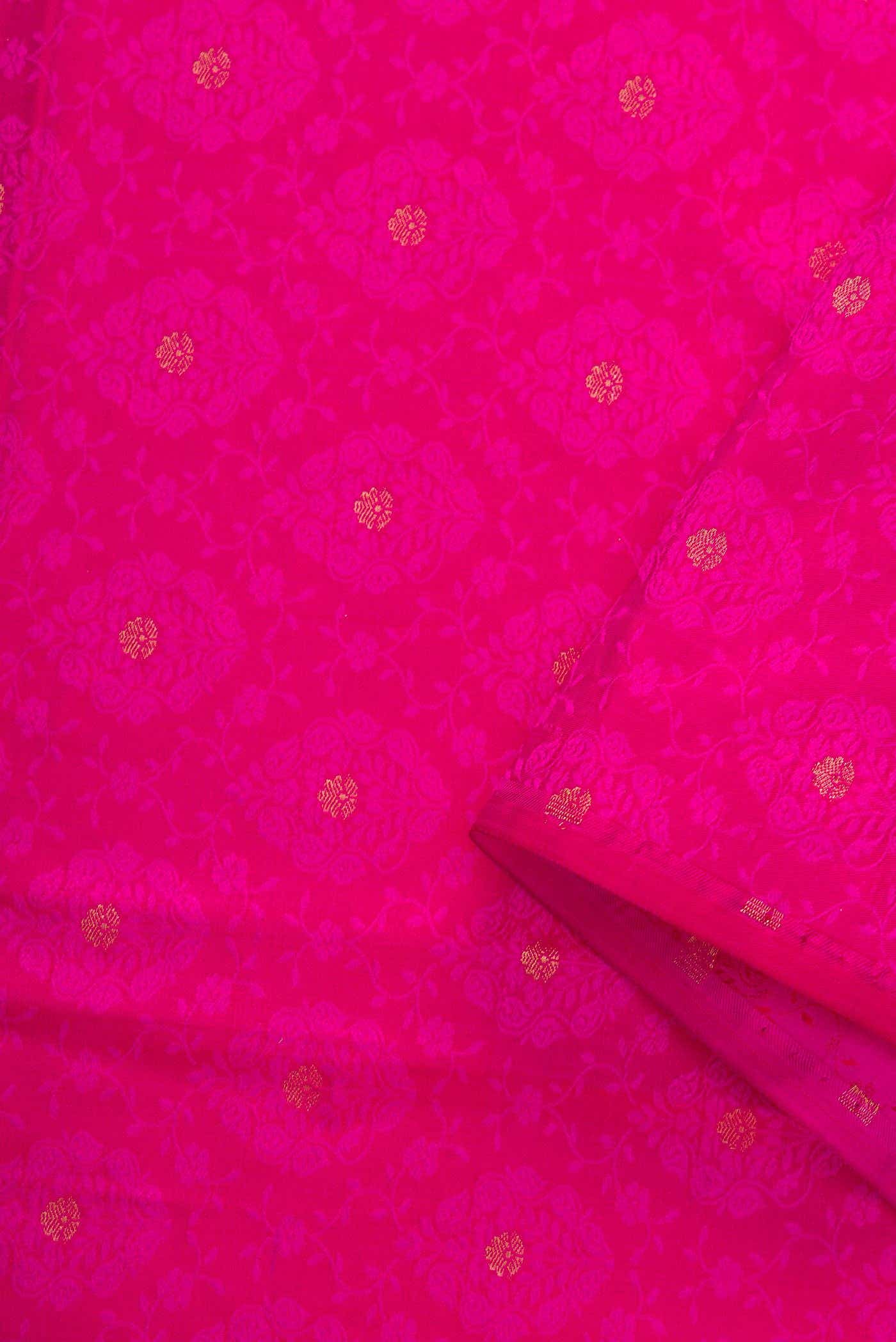 Pink Banarasi Silk Dress Material