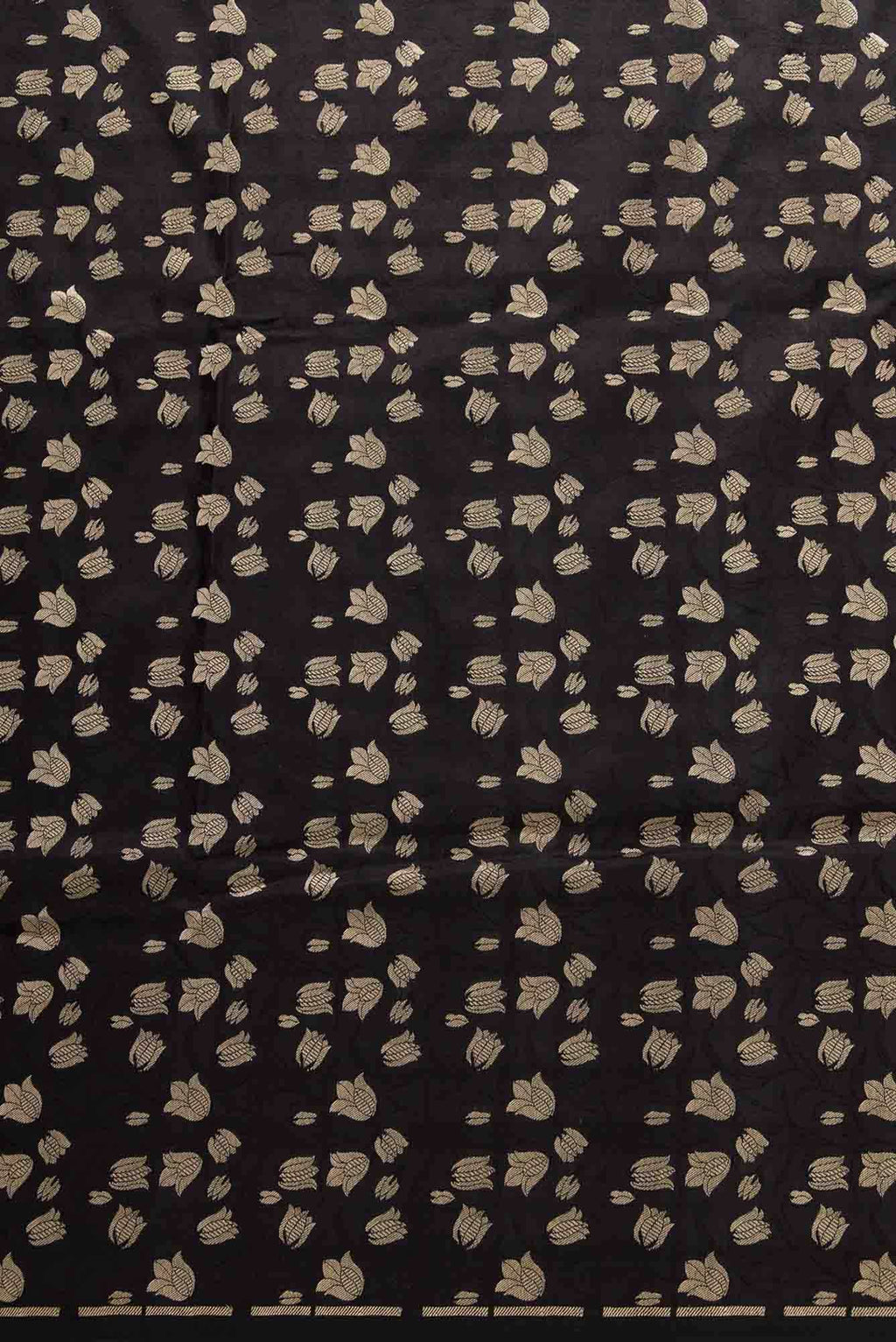 Black Banarasi Silk Dress Material