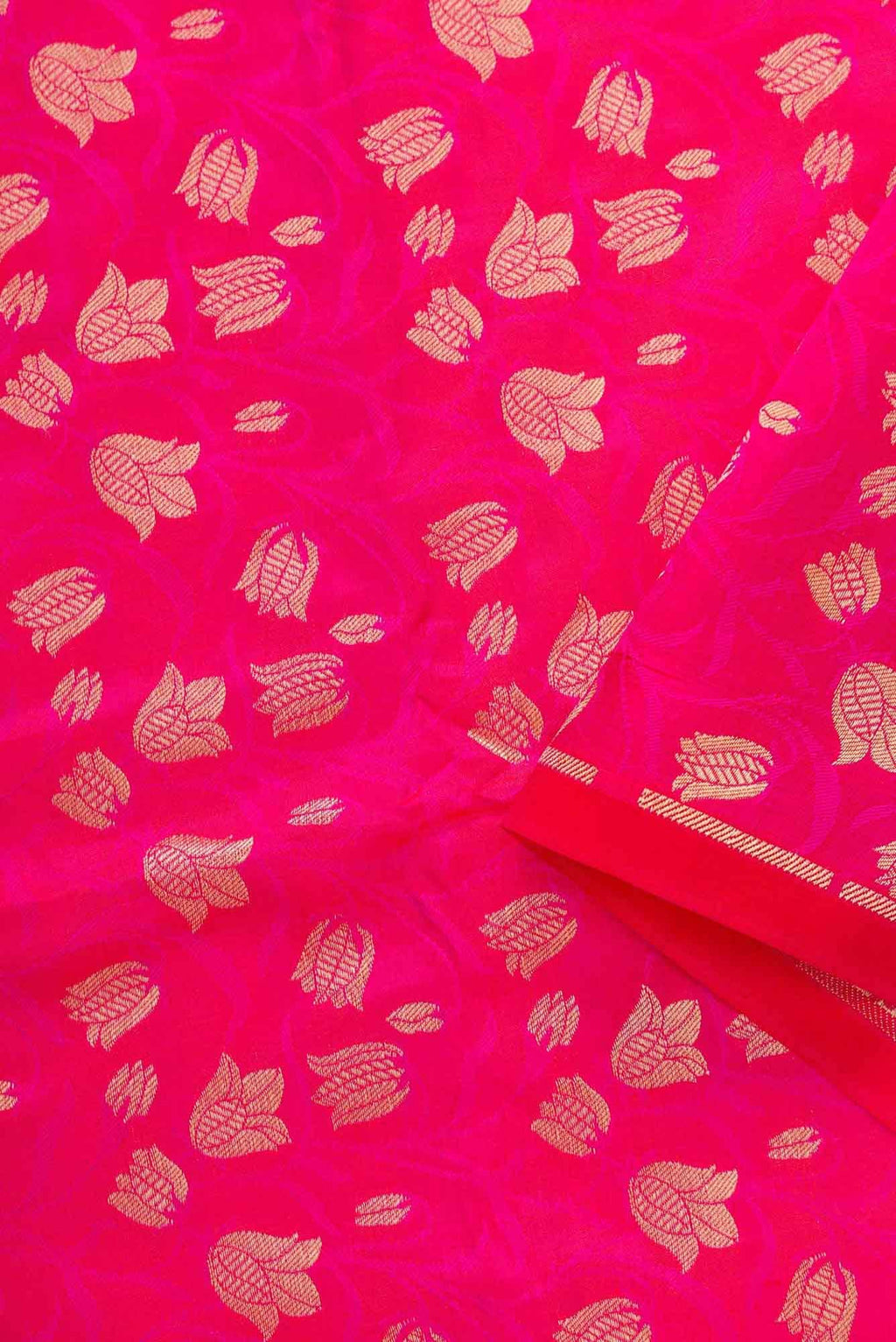 Pink Banarasi Silk Dress Material