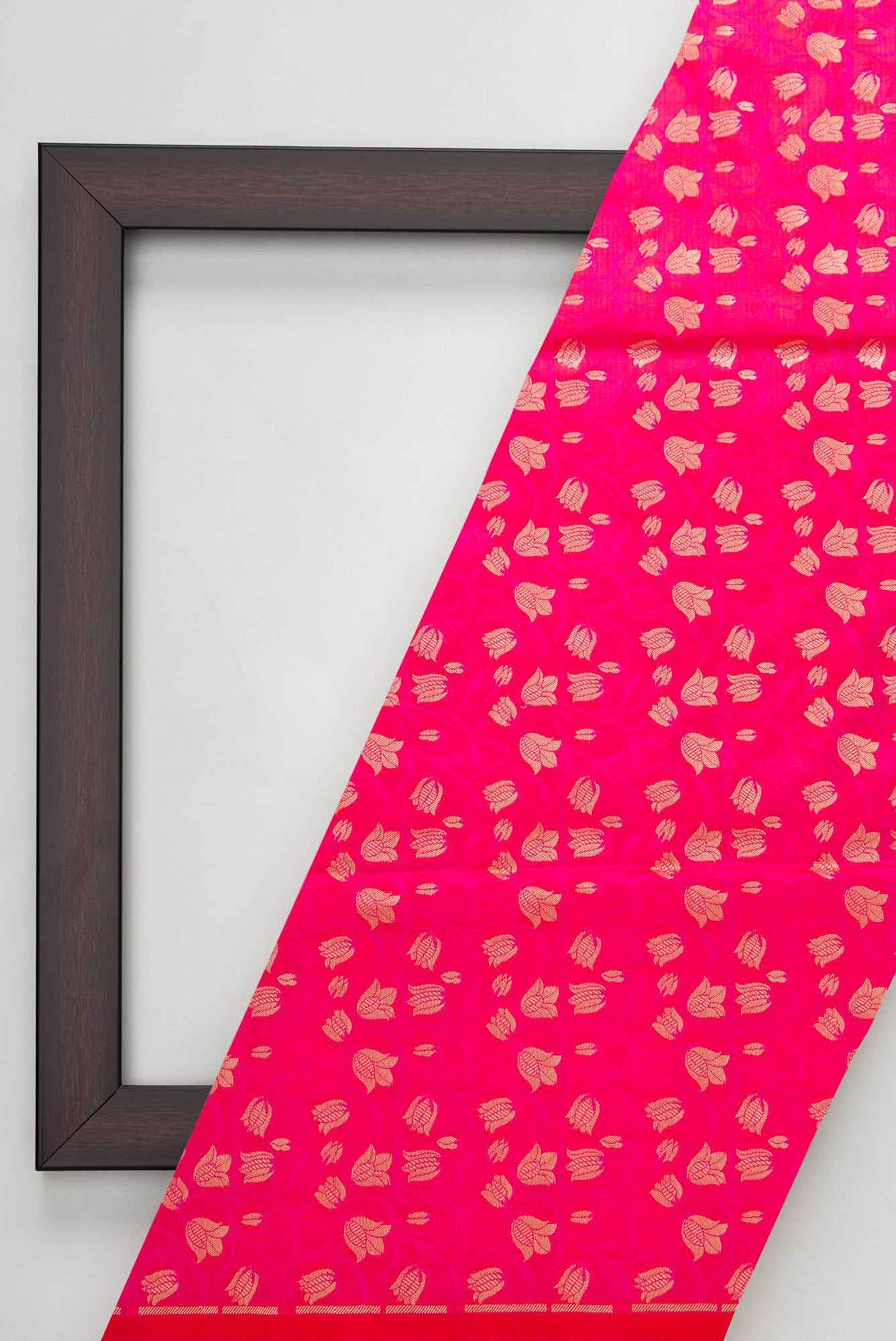 Pink Banarasi Silk Dress Material