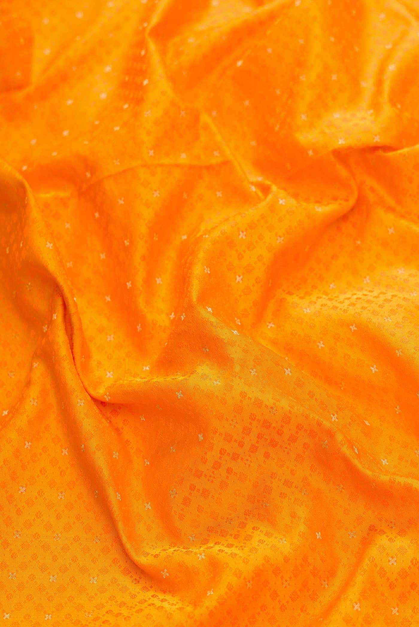 Yellow Banarasi Silk Dress Material