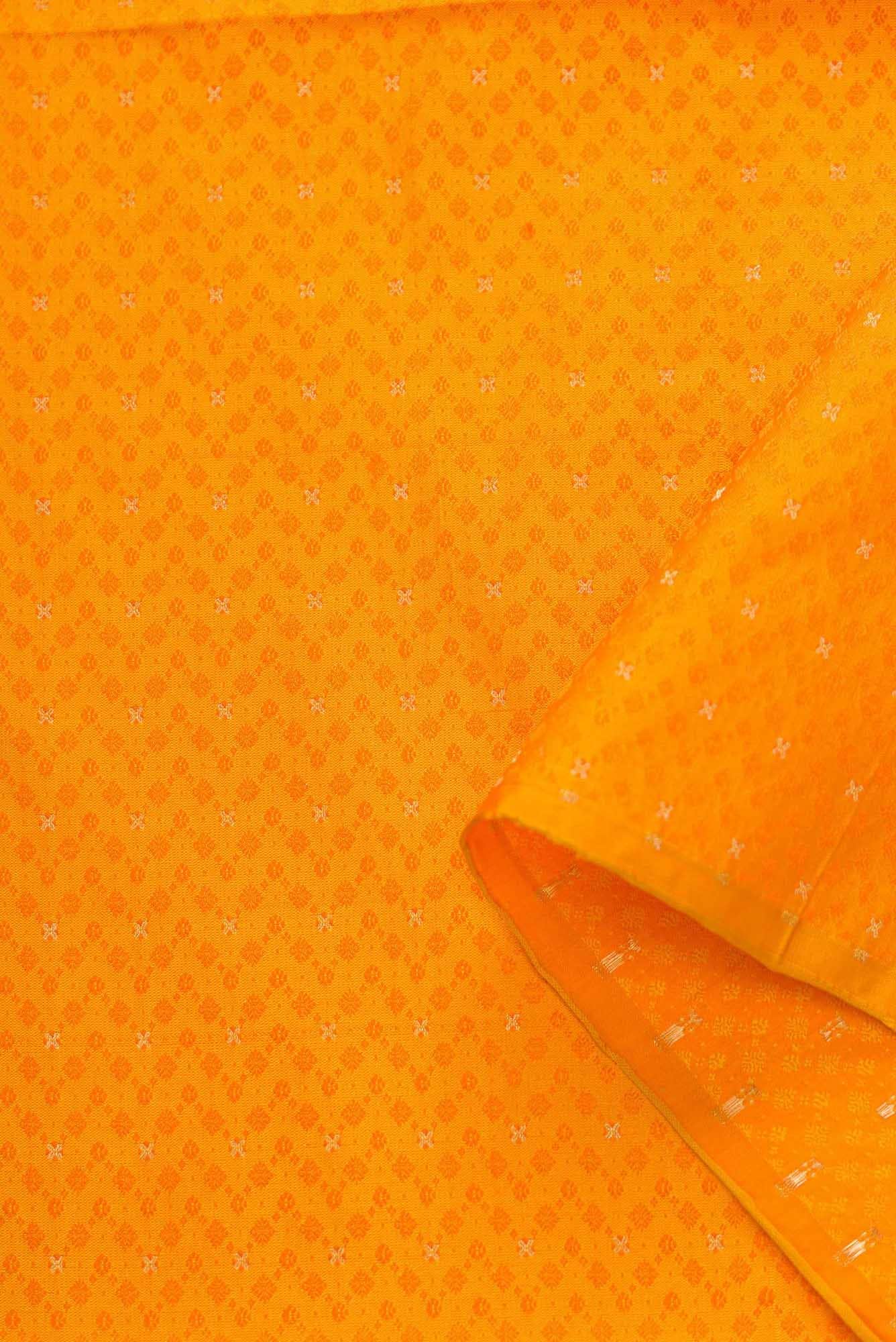 Yellow Banarasi Silk Dress Material