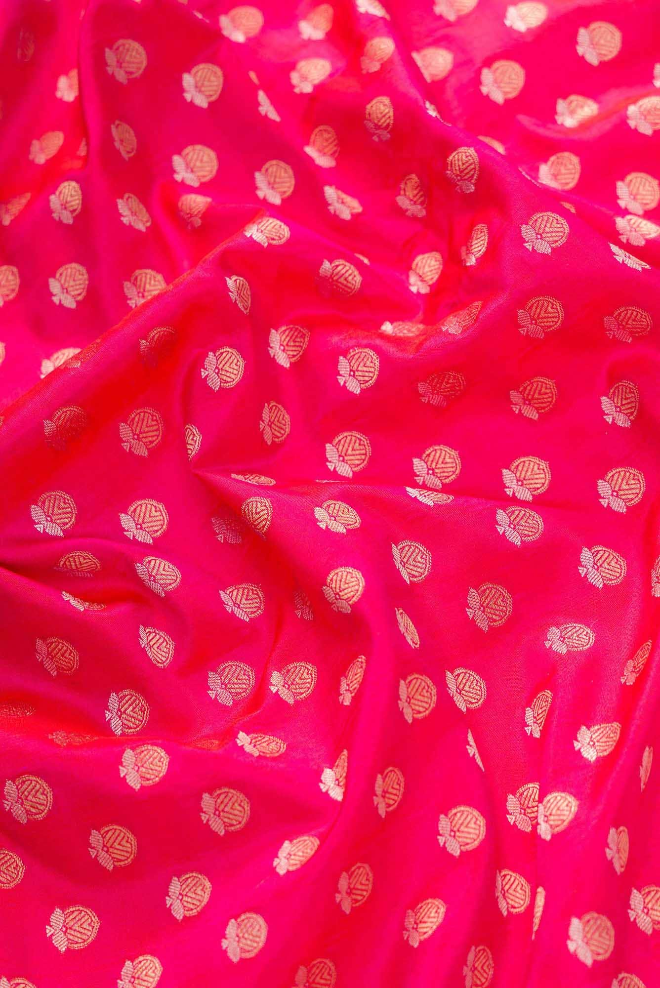 Pink Banarasi Silk Dress Material