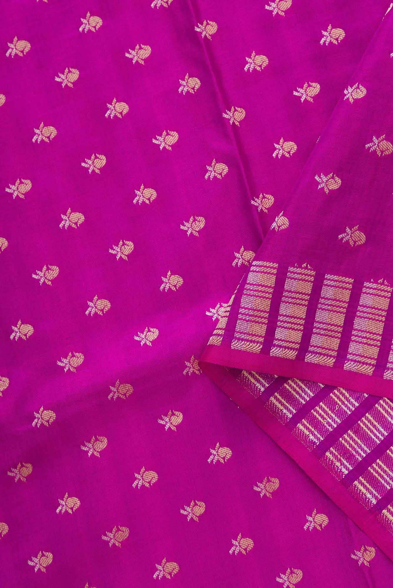 Purple Banarasi Silk Dress Material