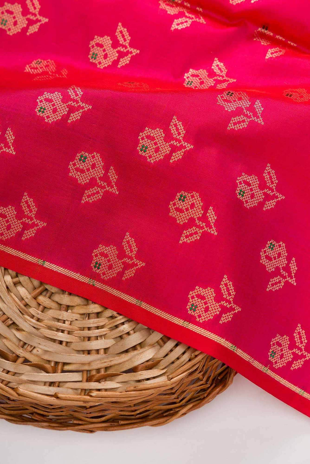 Pink Banarasi Silk Dress Material
