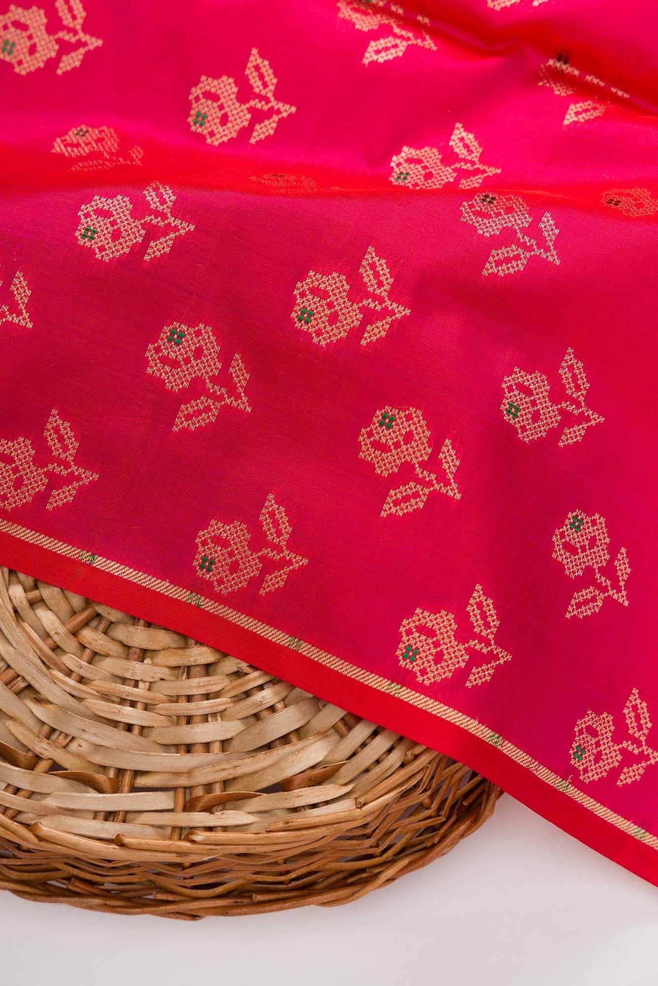 Pink Banarasi Silk Dress Material