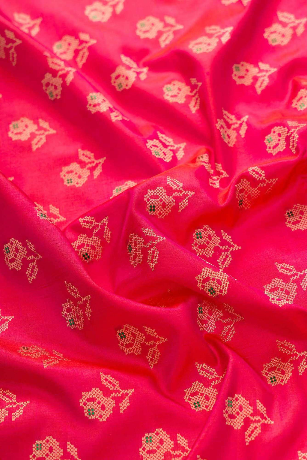 Pink Banarasi Silk Dress Material