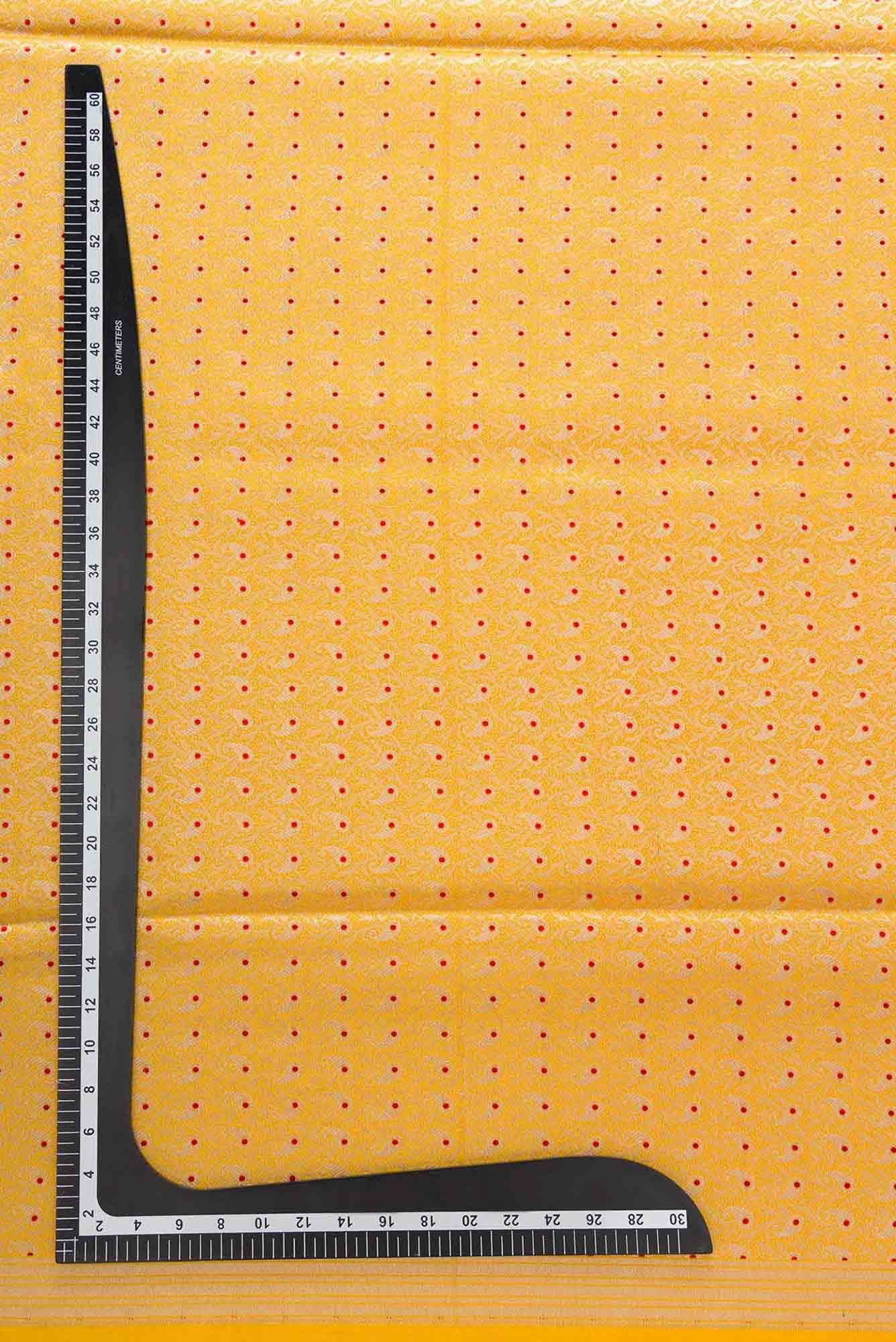 Yellow Banarasi Silk Dress Material