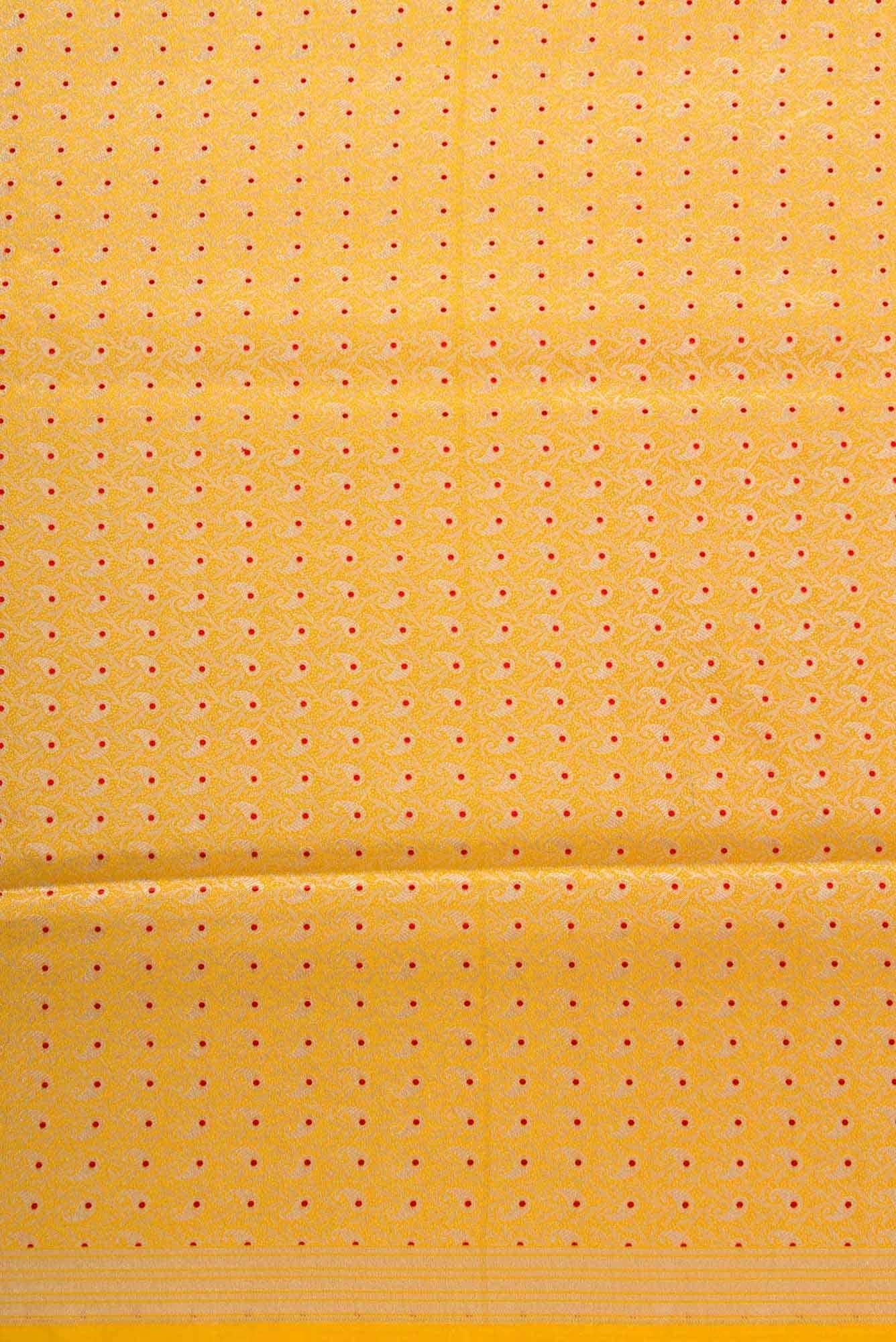 Yellow Banarasi Silk Dress Material