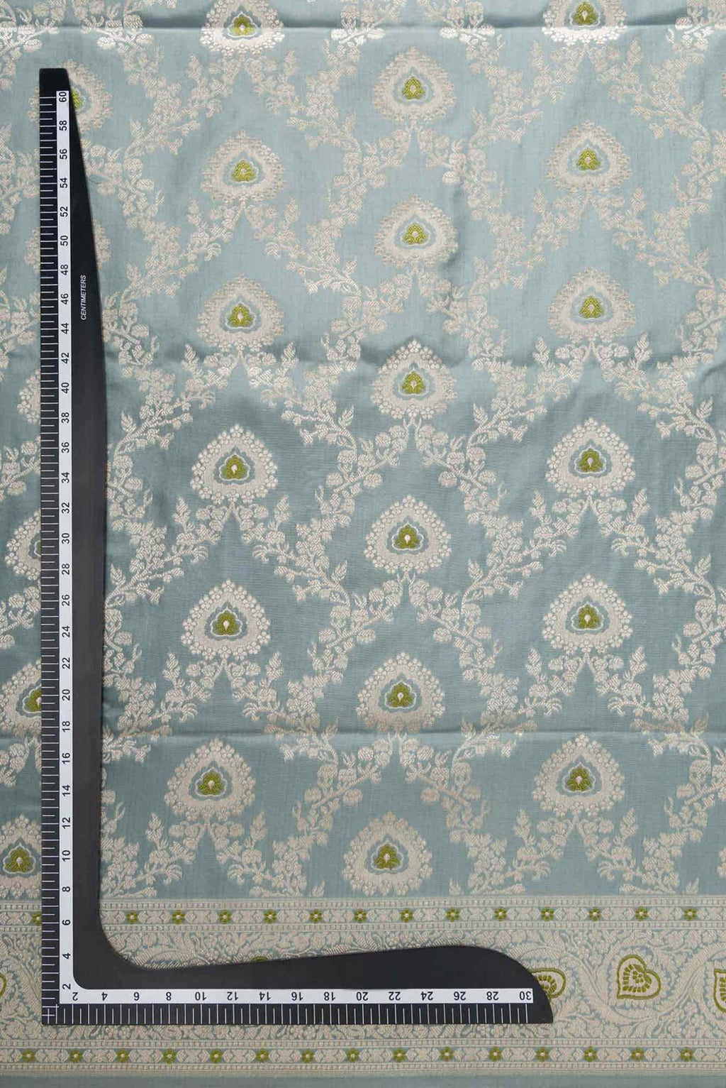 Maya Blue Banarasi Silk Dress Material