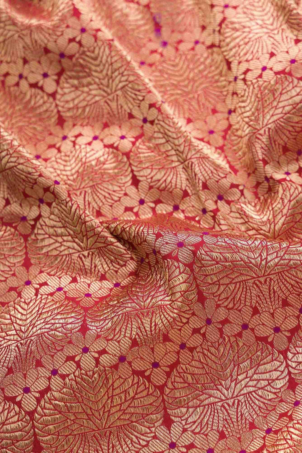 Maroon Banarasi Silk Dress Material