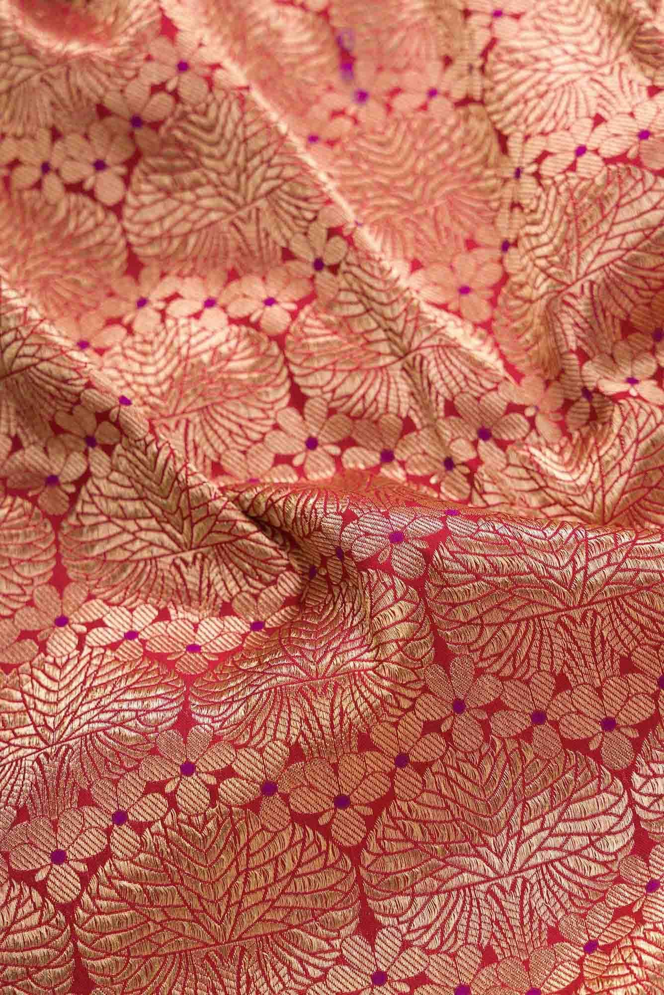 Maroon Banarasi Silk Dress Material