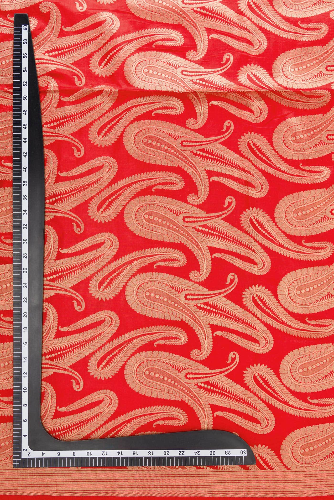 Orange Banarasi Silk Dress Material