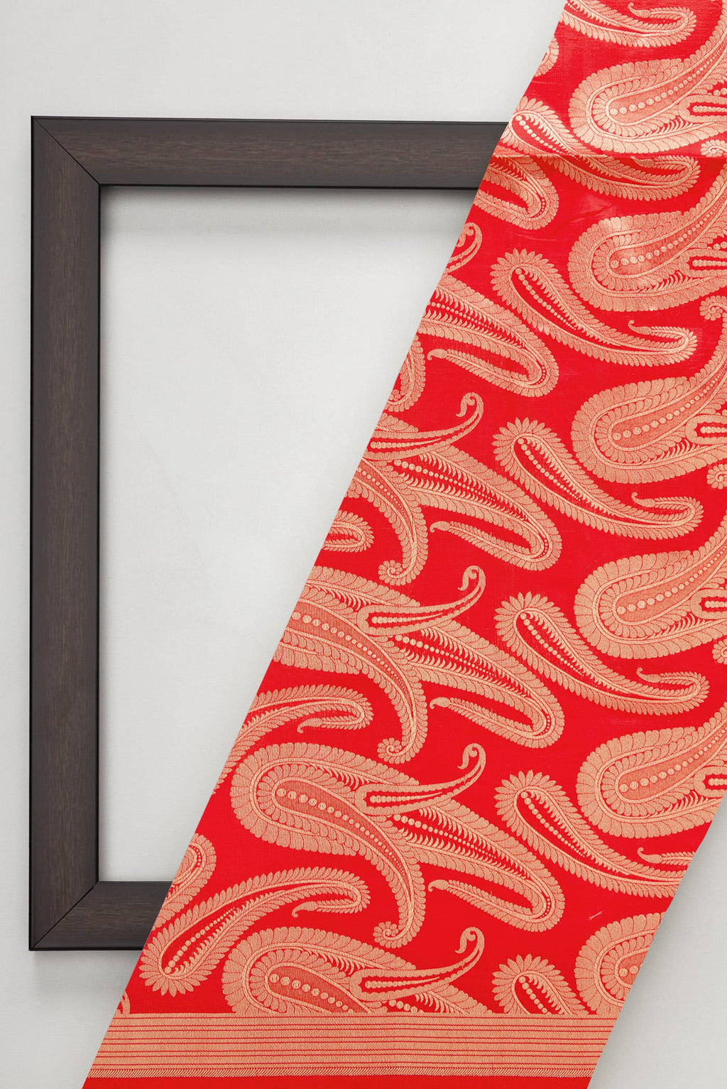 Orange Banarasi Silk Dress Material