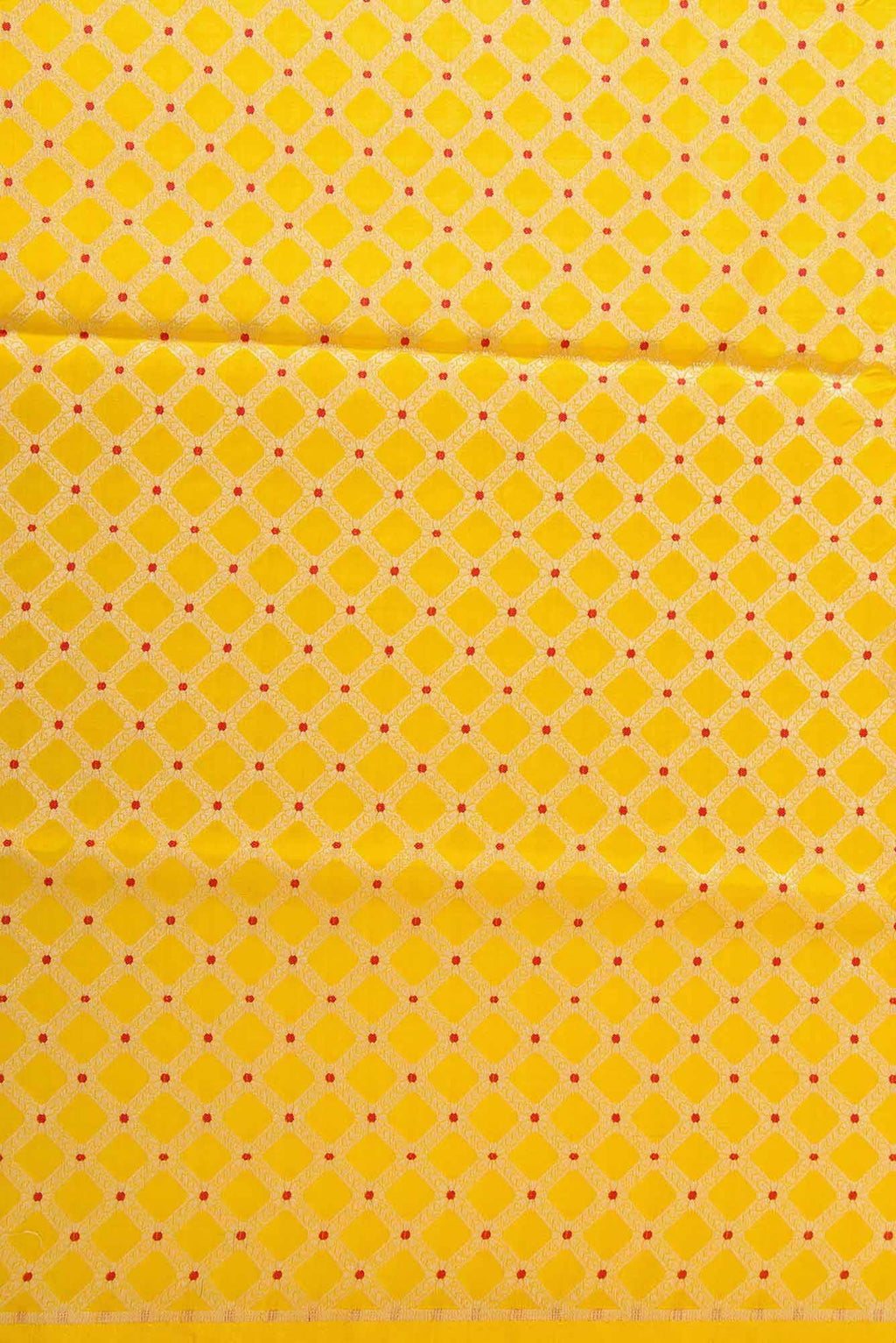 Yellow Banarasi Silk Dress Material