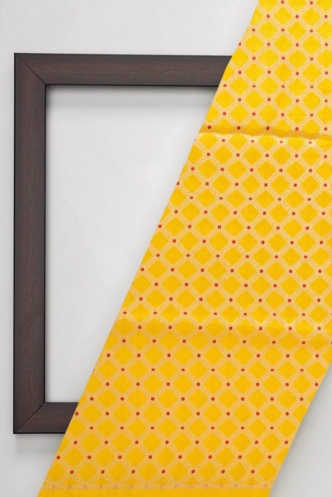 Yellow Banarasi Silk Dress Material