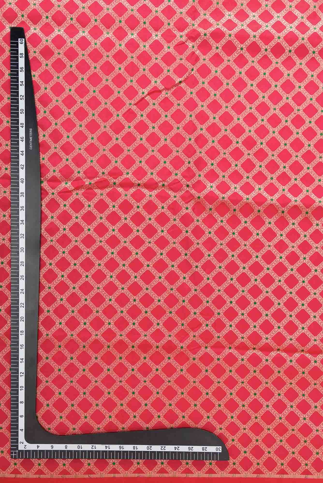 Dark Pink Banarasi Silk Dress Material