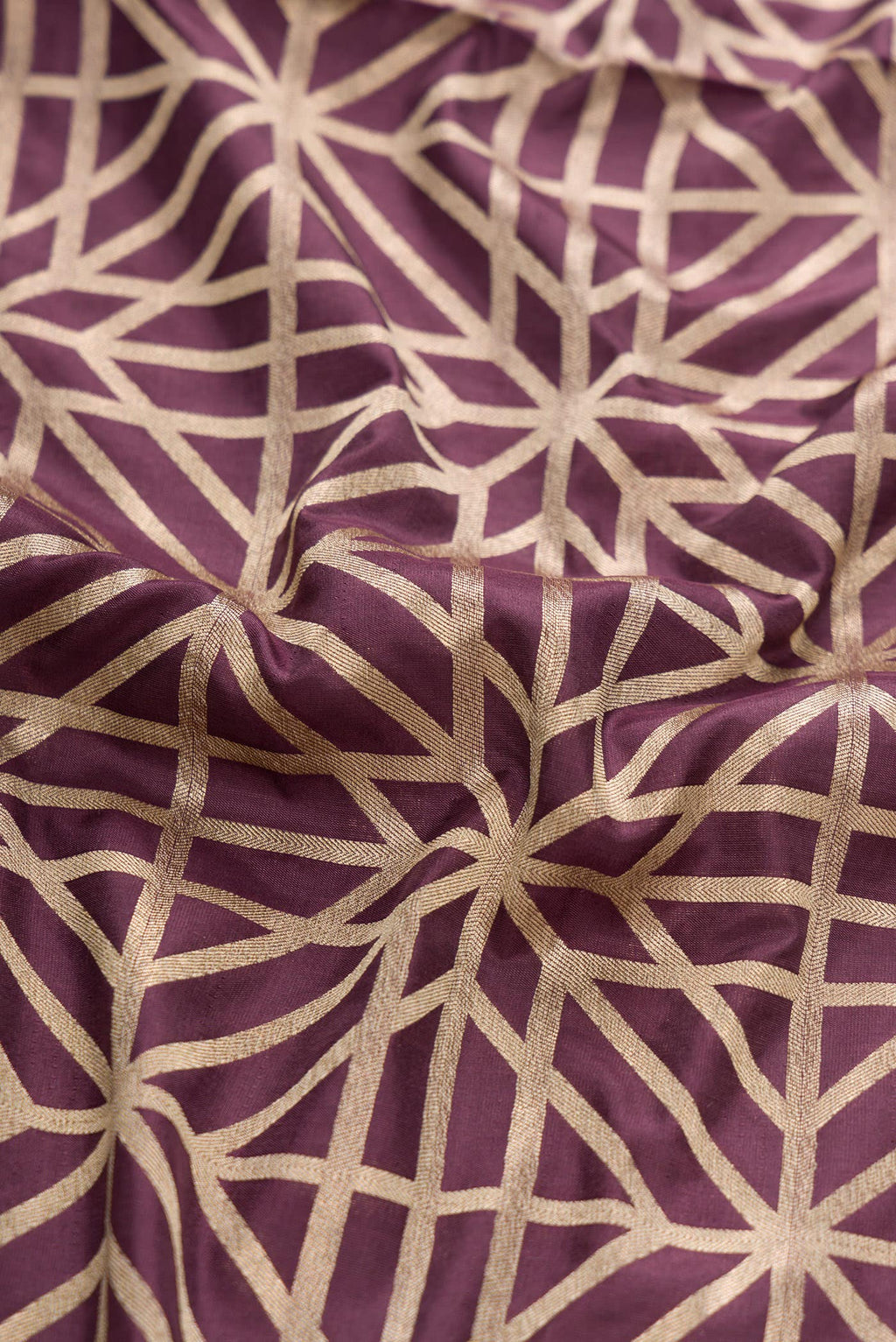 Brown Banarasi Silk Dress Material