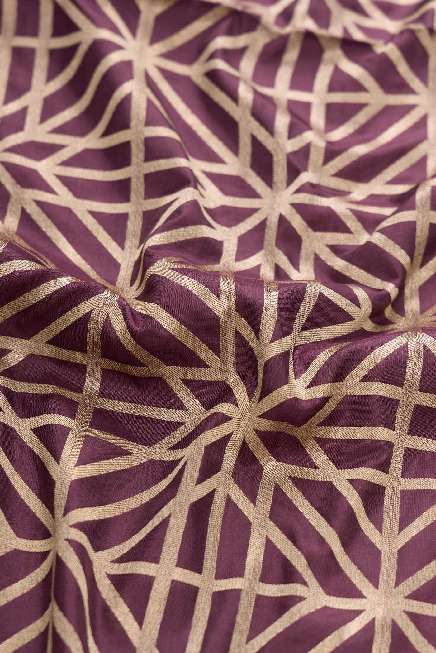 Brown Banarasi Silk Dress Material
