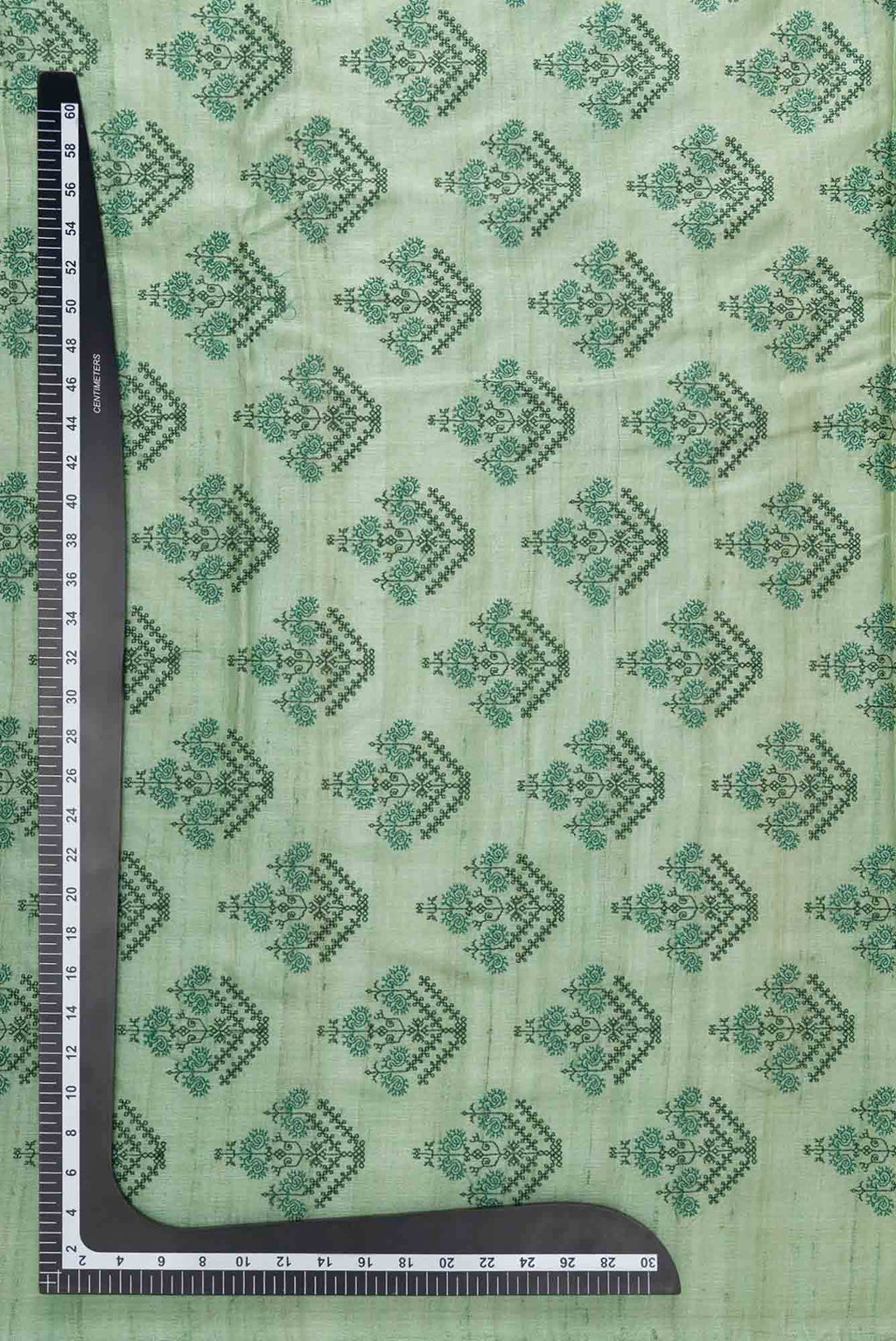 Green Tussar Silk Dress Material